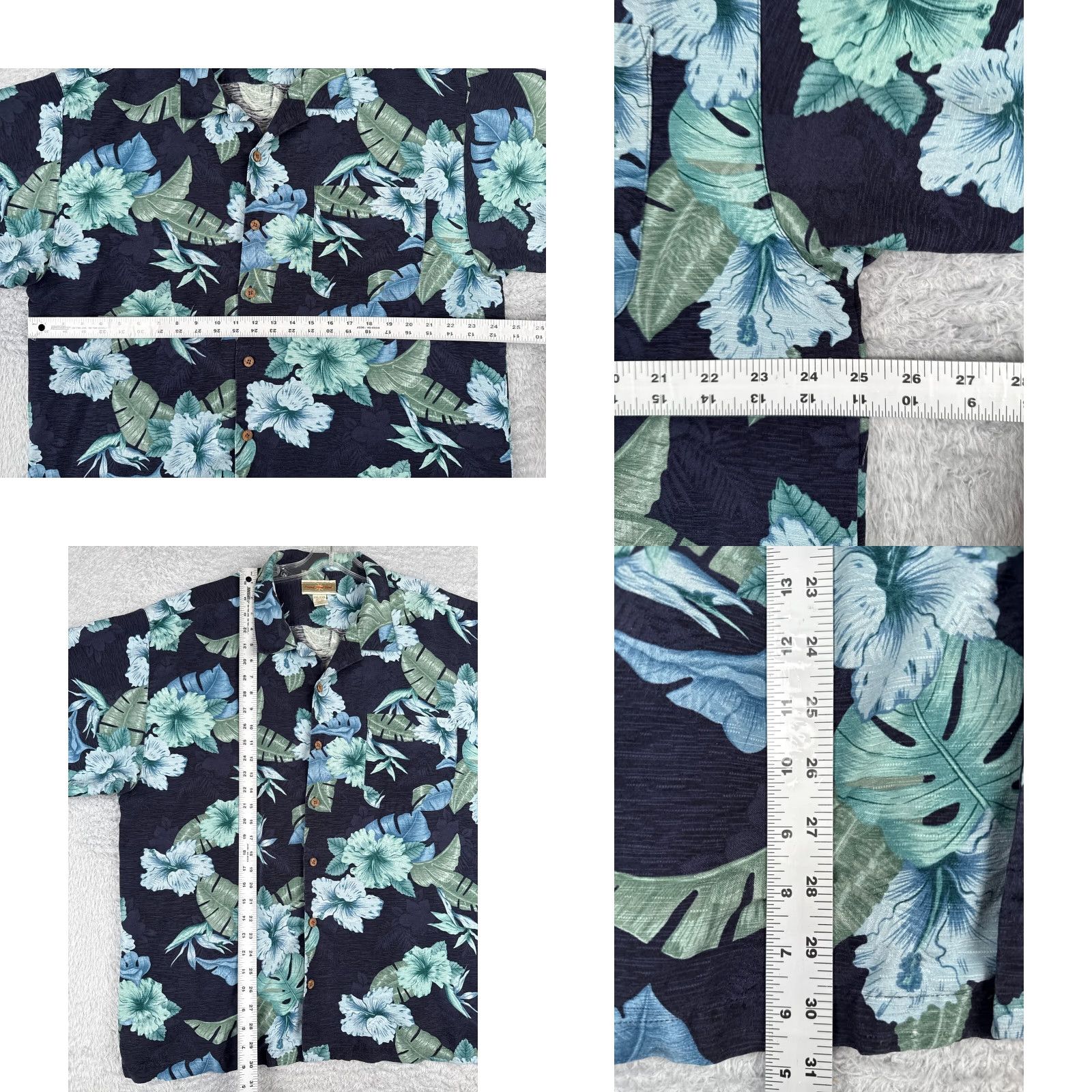Vintage VINTAGE Original Island Sport Shirt Men Blue Floral 2XL Silk Hawaiian Pocket Short Sleeve Size US XXL / EU 58 / 5 - 8 Thumbnail