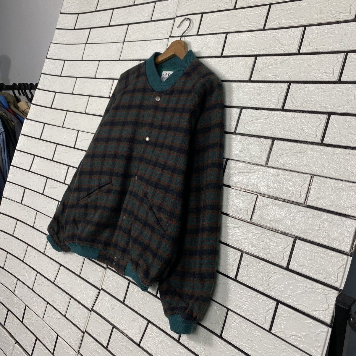 Japanese Brand 📌Vintage Bomber Jacket Wool Casabel Tartan Issey Miyake Size US M / EU 48-50 / 2 - 3 Thumbnail