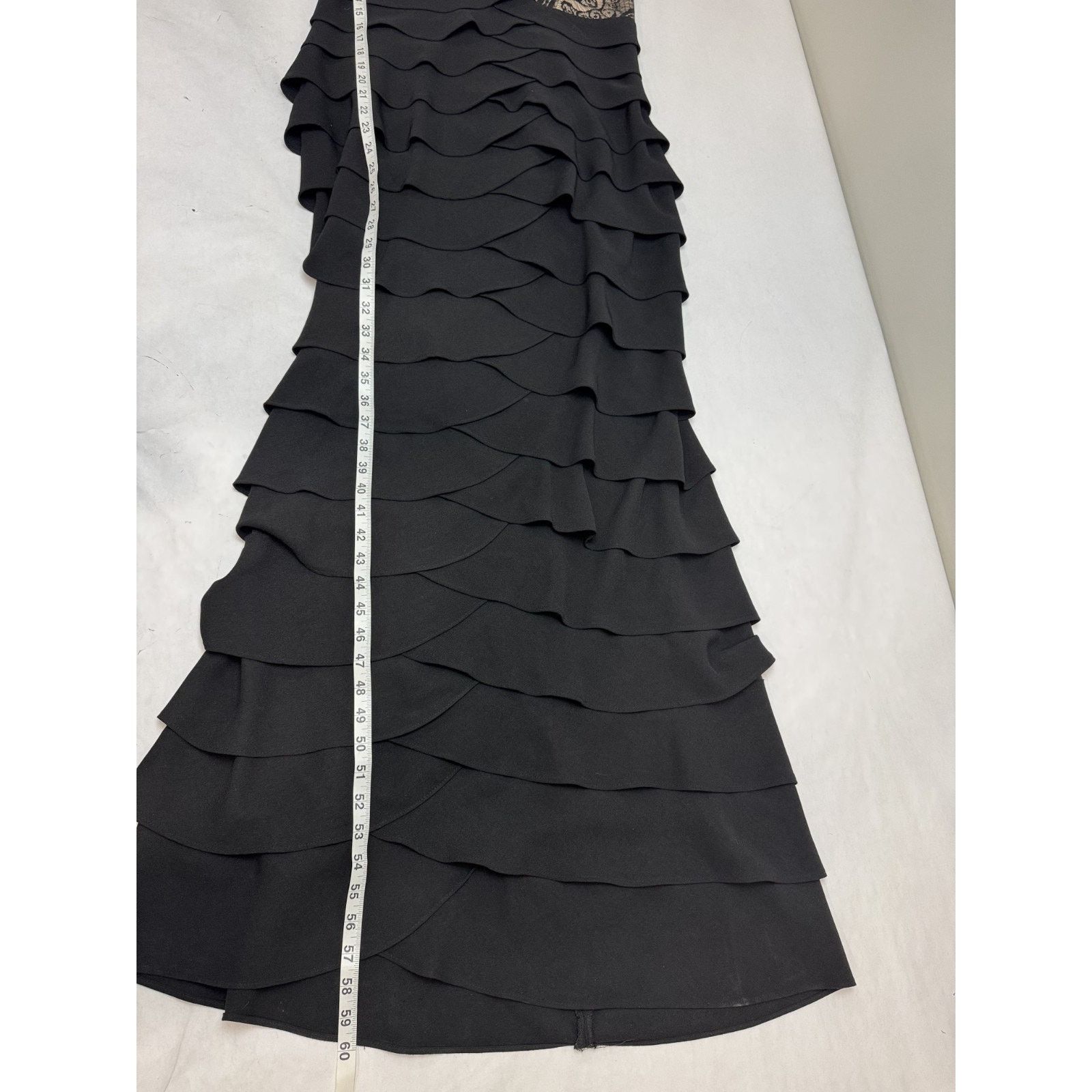 Other Vintage Lace Tiered Gown Jessica Howard Black Formal 12 Size XL / US 12-14 / IT 48-50 - 13 Thumbnail