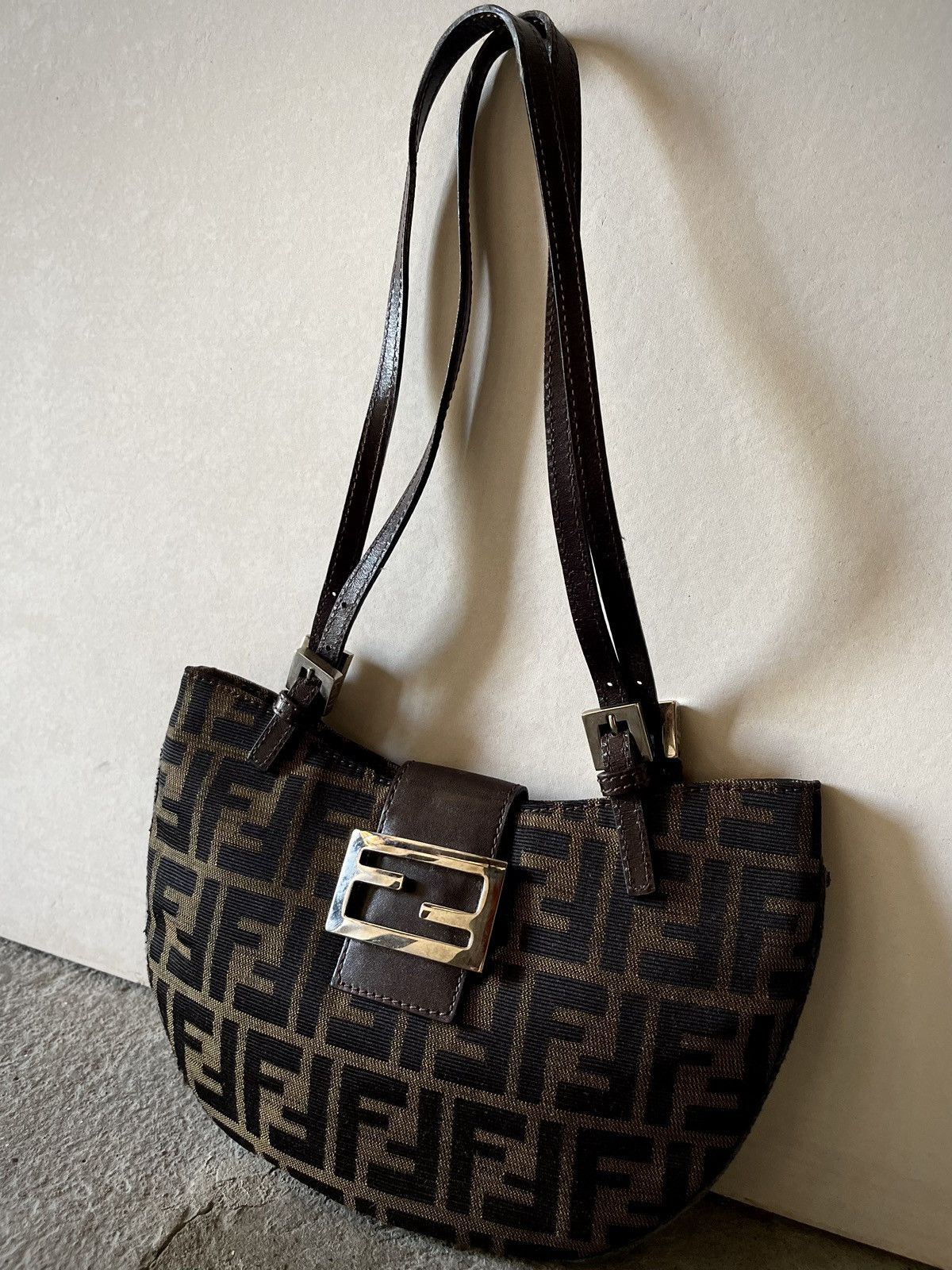 Vintage Fendi - Zucca - Croissant Shoulder Bag