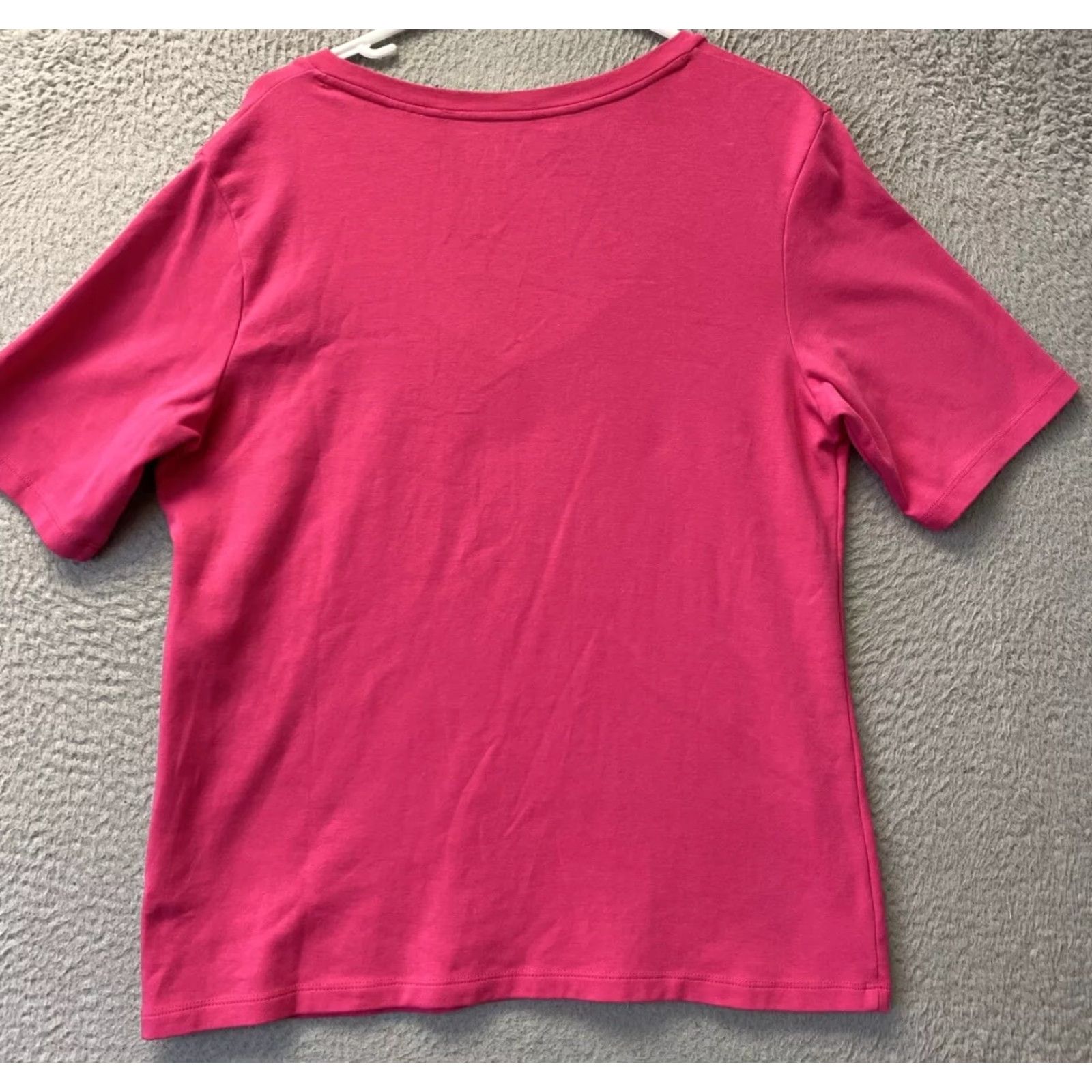 Vintage Chico's Shirt Women V-Neck Short Sleeve Cotton Pullover Magenta Size 2 Adult Womens Blouse 2 Pink Magenta 115-29 Size XS / US 0-2 / IT 36-38 - 6 Thumbnail