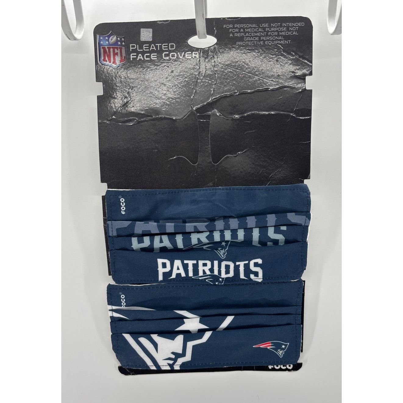 NFL New England Patriots face covering/mask (2pack) new Size 26 - 1 Thumbnail