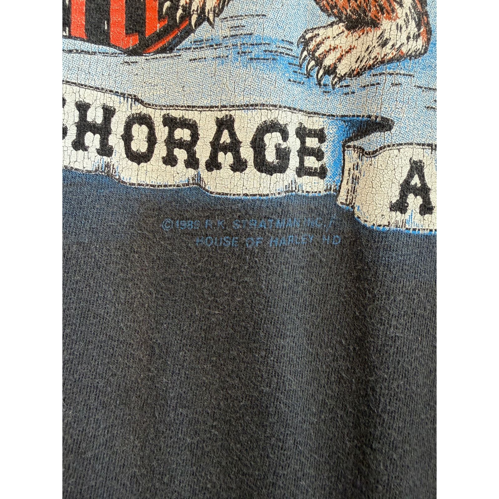Harley Davidson Vintage Harley Davidson 1989 Alaska The Last Frontier TShirt Size US XXL / EU 58 / 5 - 7 Thumbnail