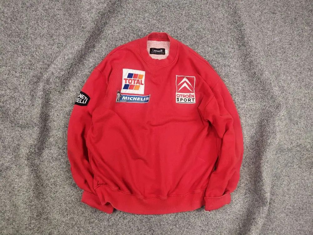 Vintage Vintage 90's Citroen Sport Total Team racing red Sweatshirt Size US S / EU 44-46 / 1 - 1 Thumbnail