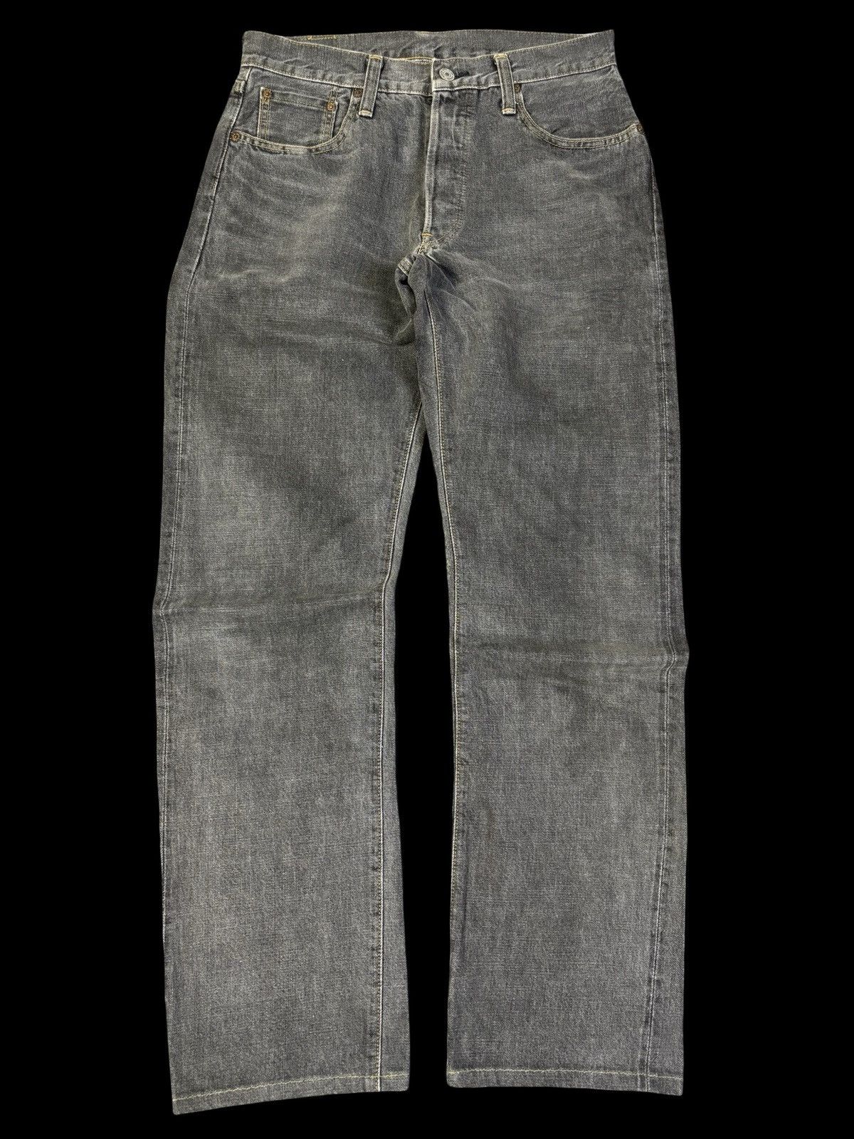 Japanese Brand Vintage John Bull Japan Black Wash Selvedge Denim K168 Size US 30 / EU 46 - 1 Thumbnail