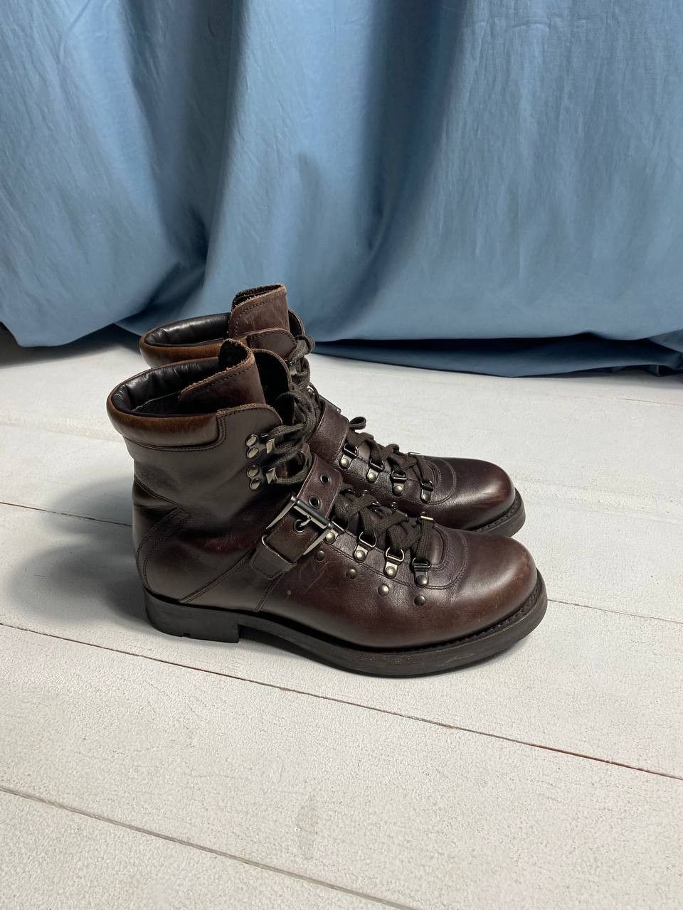 Pre-owned Prada Boots 2t 1882 Made In Italy In Brown