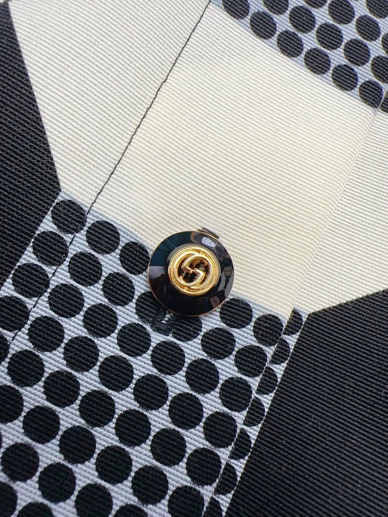 Gucci Gucci Black and White Checkered Dress-2506 Size M / US 6-8 / IT 42-44 - 3 Thumbnail
