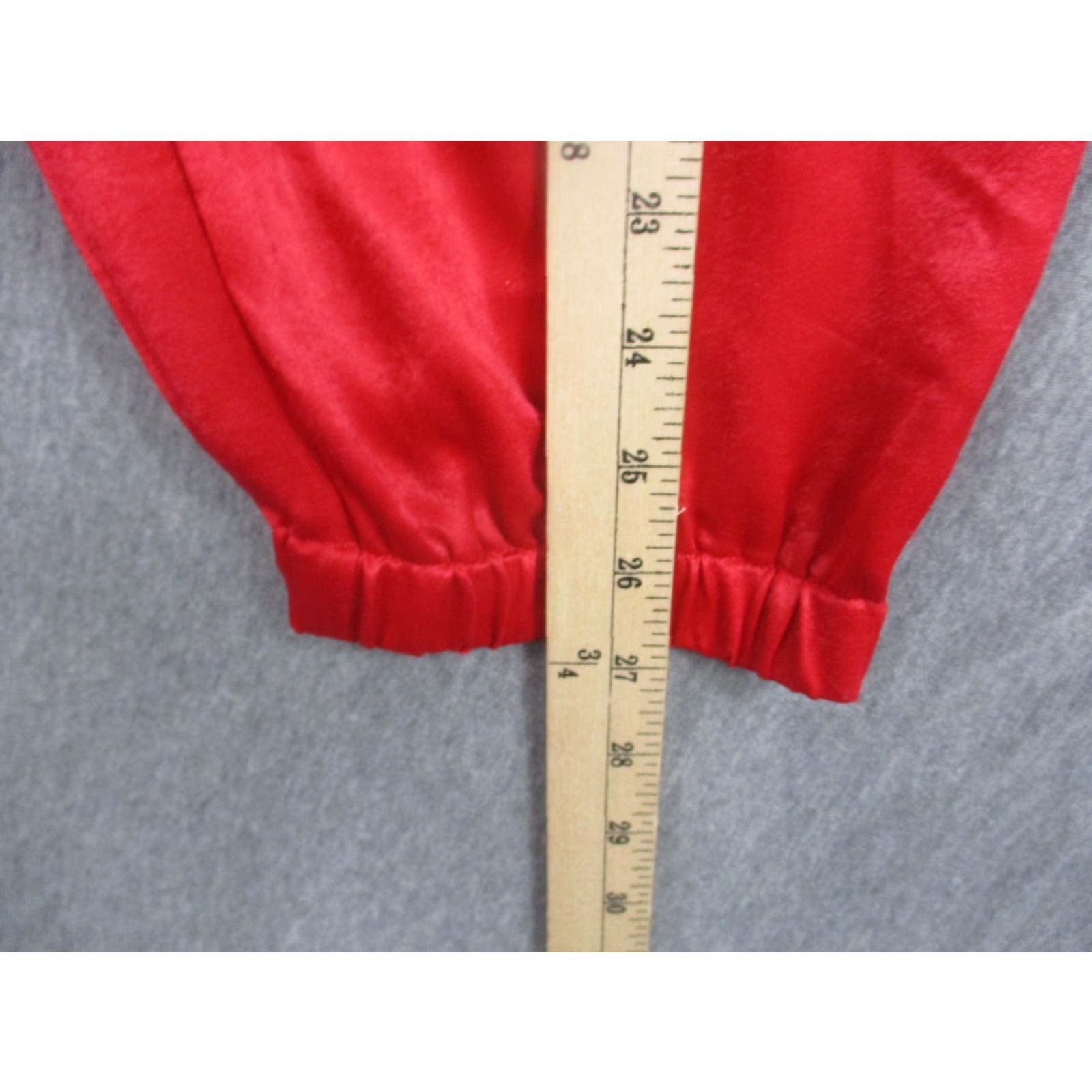 Vintage B O G Collective Pants Womens Medium Ruby Red Satin Paperbag Tapered Jogger Boho Size 32" / US 10 / IT 46 - 6 Thumbnail