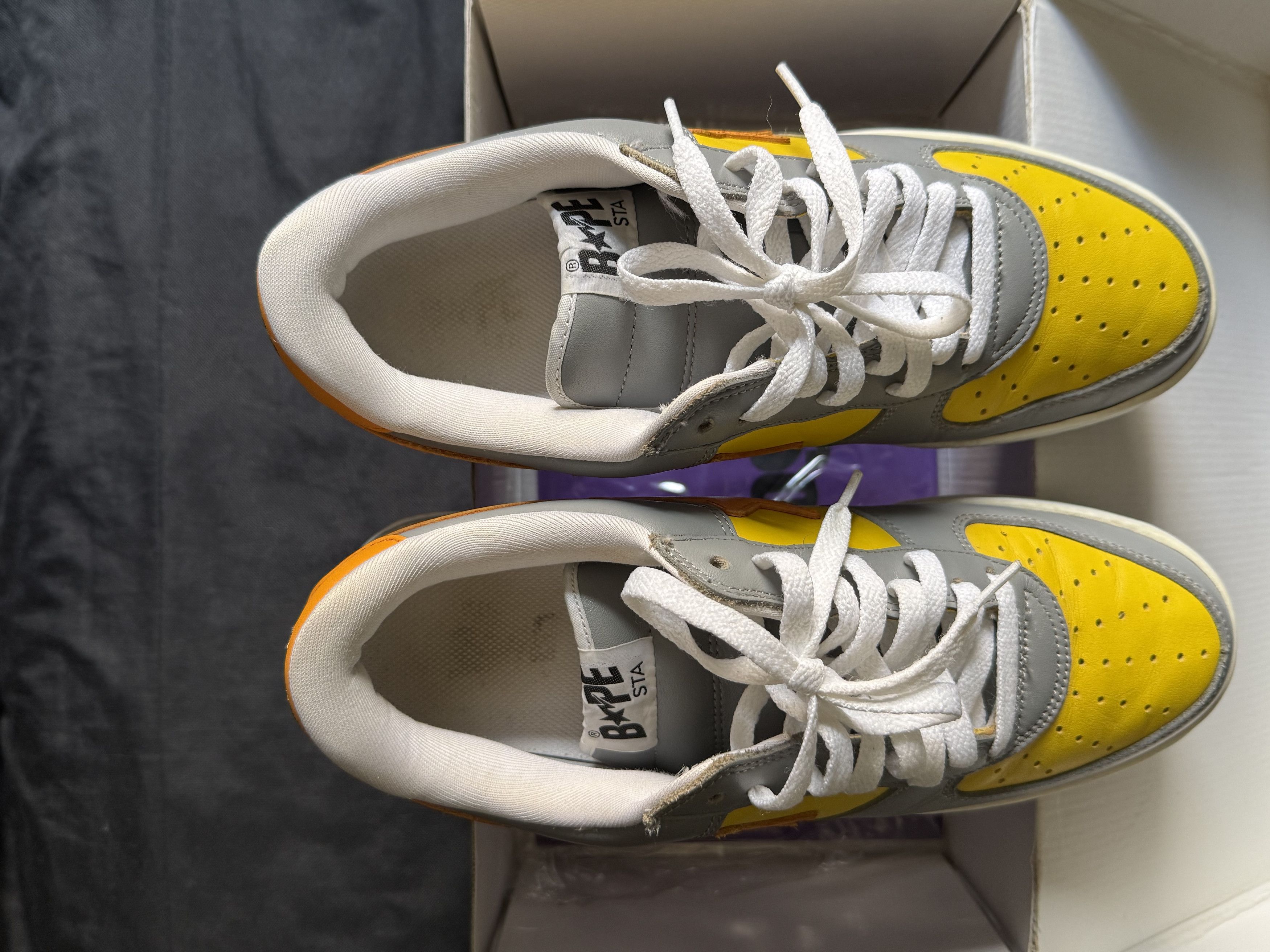 Bape Bapesta grey, yellow and orange sta Size US 11 / EU 44 - 7 Thumbnail