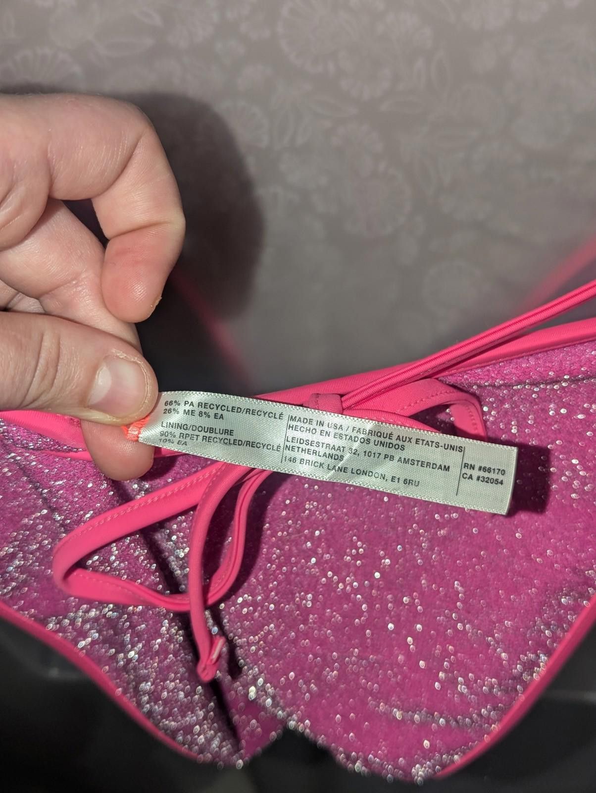 Free People x free-est Amber One Piece Swimsuit Sparkly Hot Pink Sz M Size ONE SIZE - 7 Thumbnail