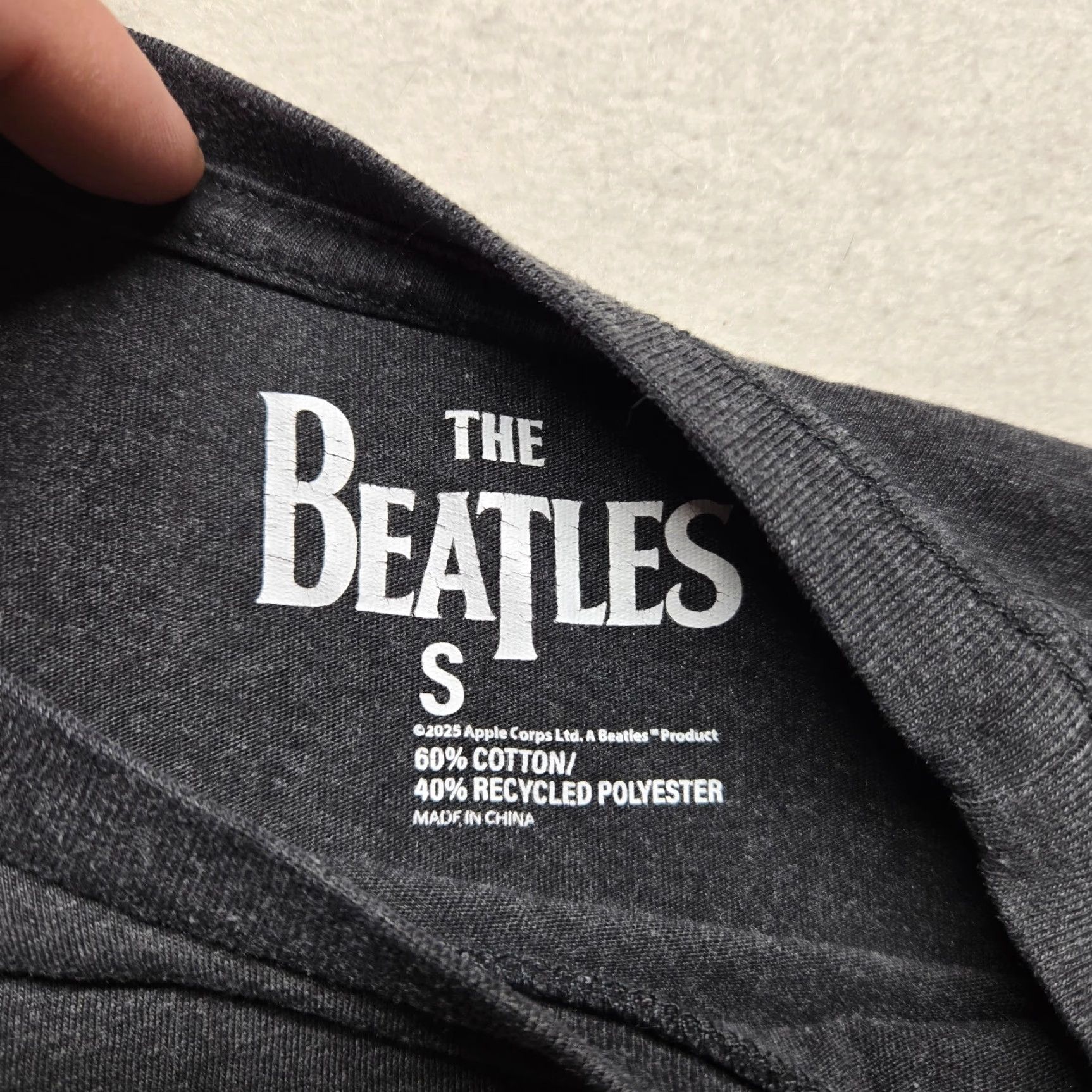 Vintage The Beatles Shirt Mens S Gray Graphic Print Tee Official Tour Dates 1965 Summer Concert Boys Mens Size US S / EU 44-46 / 1 - 3 Thumbnail