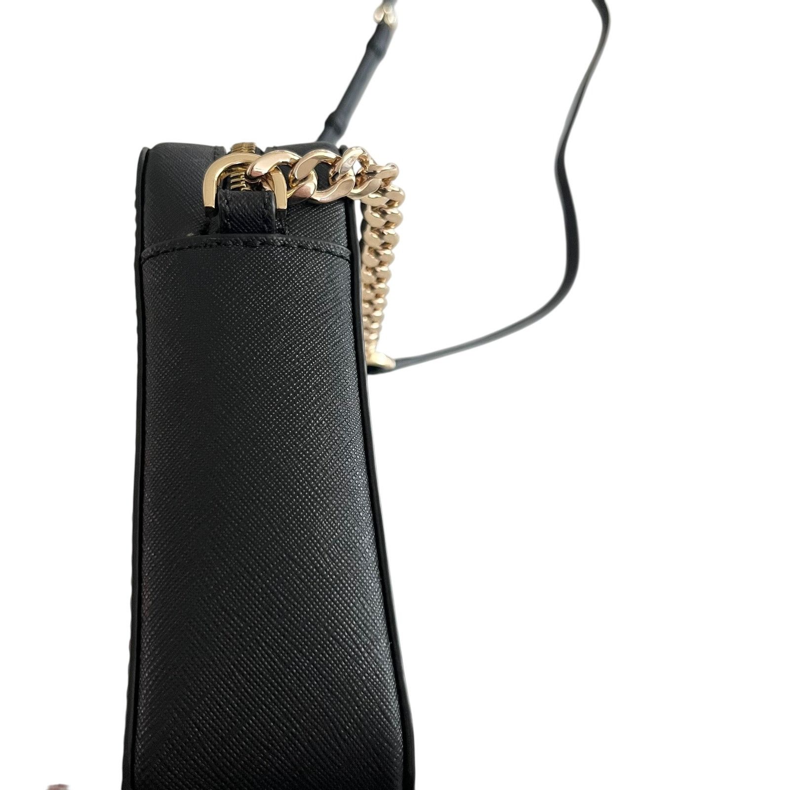 Michael Kors Michael Kors Black Jet Set Large Saffiano Crossbody Bag Size ONE SIZE - 3 Thumbnail