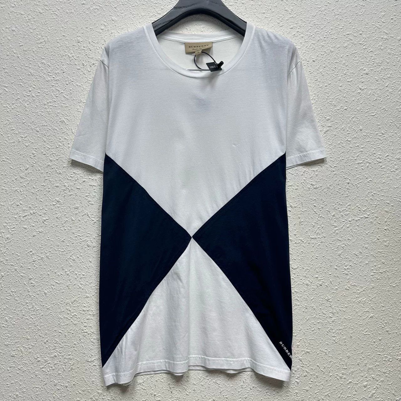 Burberry Burberry White Blue Spliced Logo T-shirt Size US XL / EU 56 / 4 - 1 Thumbnail
