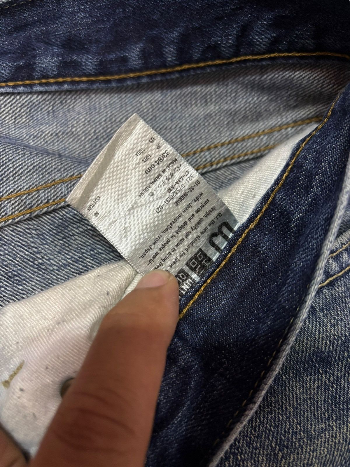 Japanese Brand Vtg Y2k Kaihara Denim Uniqlo Mud Washed Distressed Jeans Size US 32 / EU 48 - 6 Thumbnail