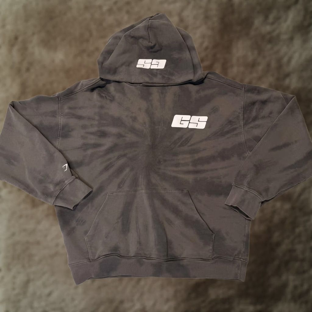 Gymshark Gymshark Hoodie Mens M Gray Tie Dye Pullover Sweatshirt Graphic Print Hooded Pockets Logo Size US M / EU 48-50 / 2 - 1 Thumbnail