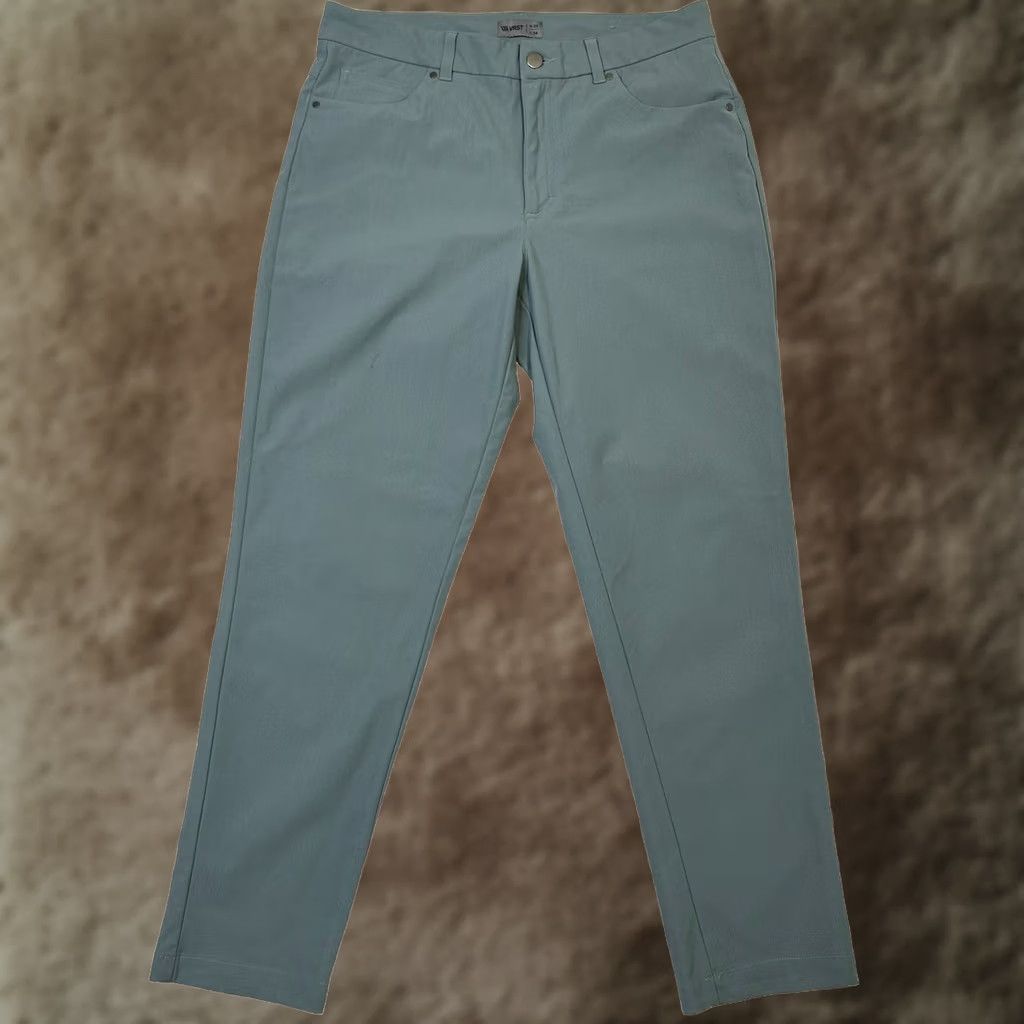 Vintage VRST Men's Limitless 4-Way Stretch Athletic Fit Pant 32x28 Blue Green 5-Pocket Chino Slim Fit Athletic Mens Pants Size US 32 / EU 48 - 1 Thumbnail