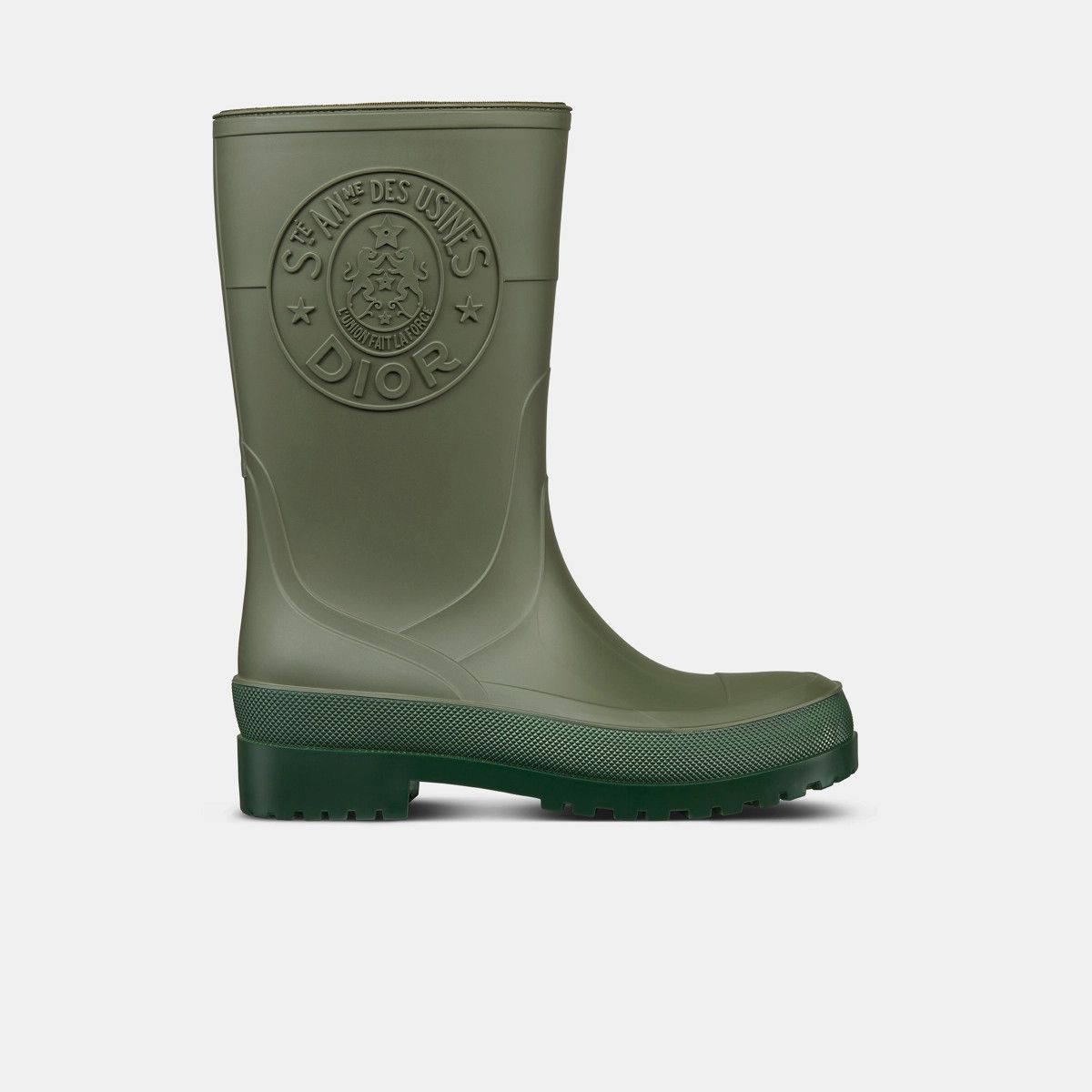 Dior o1bcso1str0225 Diorunion Rain Boot in Khaki Size US 5 / IT 35 - 1 Thumbnail