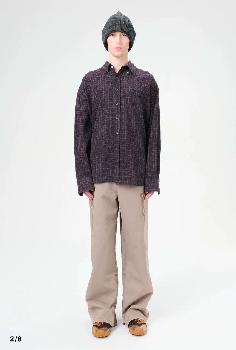 Our Legacy Our Legacy size46 Purple gray checkered shirt Size US S / EU 44-46 / 1 - 8 Thumbnail