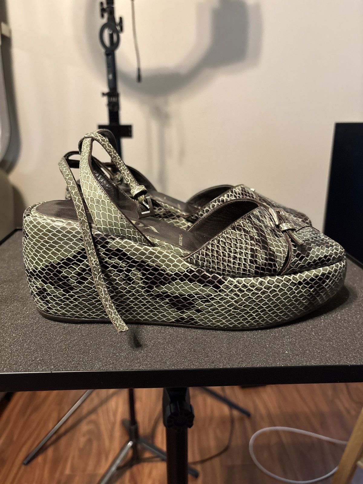 Prada Vintage Prada Snakeskin Slingback Heels Made in Italy Size US 6 / IT 36 - 5 Thumbnail