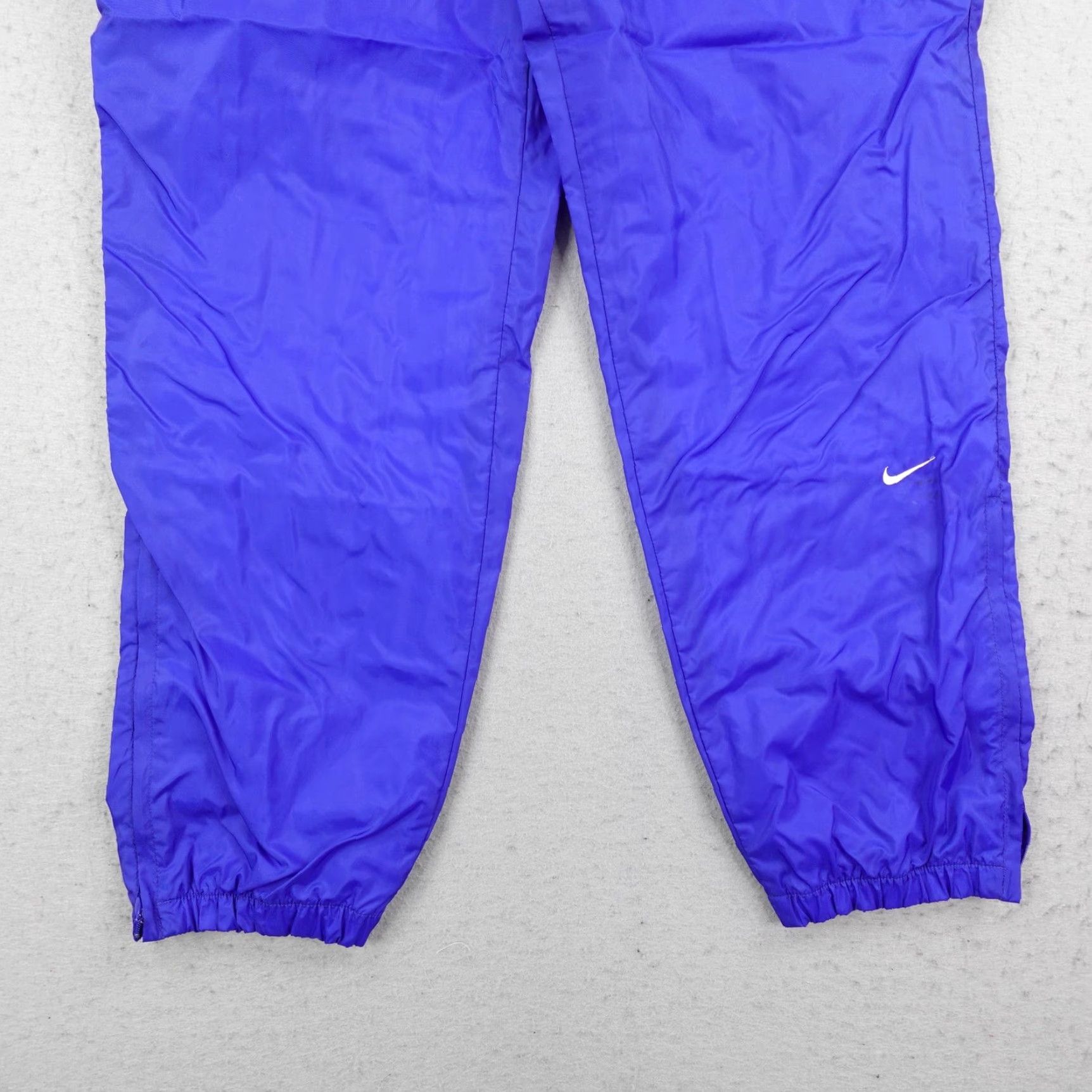 Nike VINTAGE Nike Pants Women L Large Blue Windbreaker Track Ankle Zip Jogger Y2K Size 36" / US 14 / IT 50 - 3 Thumbnail