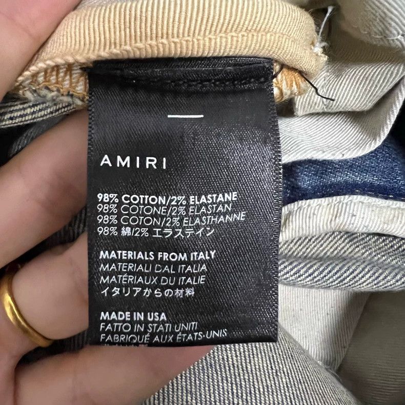 Amiri Amiri Blue Ink Hole Destroyed Vintage Jeans Size US 31 - 4 Thumbnail
