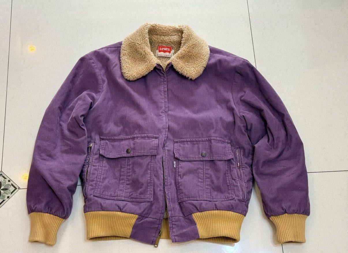 Levi's Levi's LVC Vintage Purple Sherpa-Lined Corduroy Jacket Size US S / EU 44-46 / 1 - 1 Thumbnail