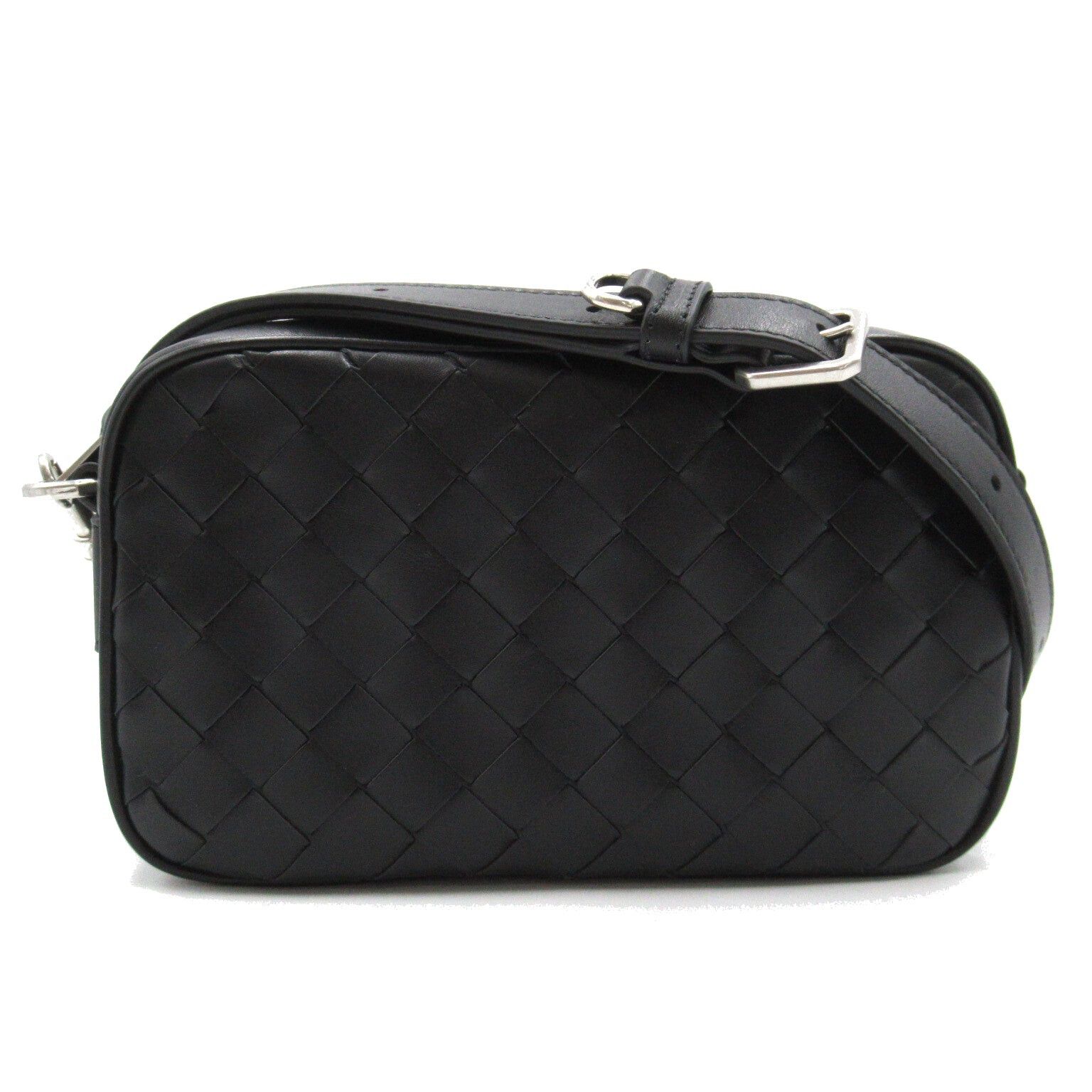 Bottega Veneta Bottega Veneta Mini Intrecciato Camera Bag Shoulder Calfskin (Cowhide) Black Size ONE SIZE - 1 Thumbnail