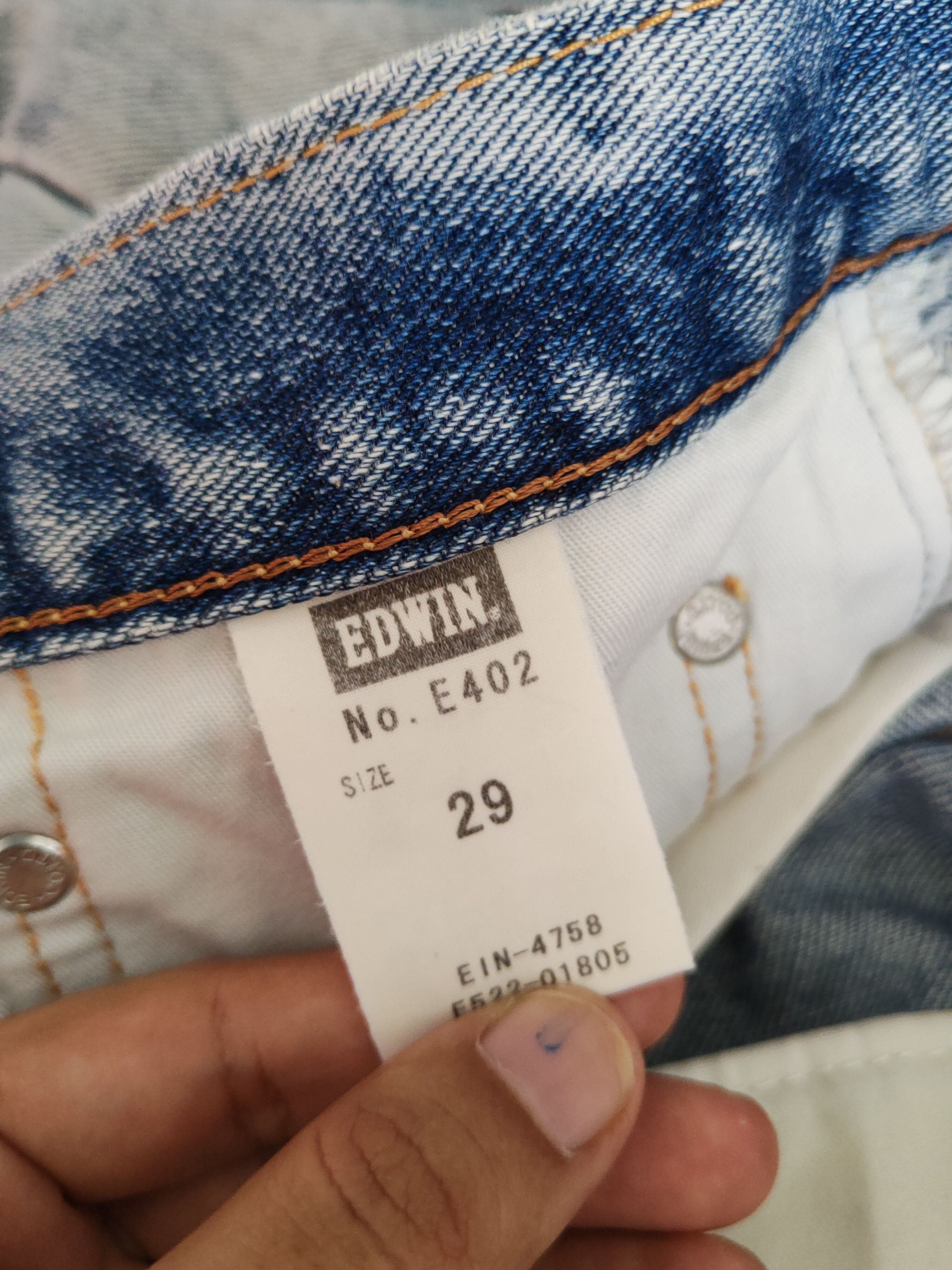 Edwin Edwin Blue Faded distressed ripped Denim #S1601 Size US 29 - 18 Thumbnail