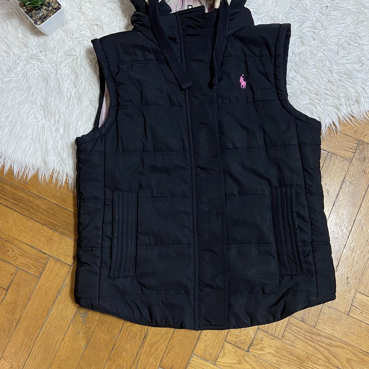 Ralph Lauren 📌 Vintage Polo Ralph Lauren Vest Fur Hooded Size XL / US 12-14 / IT 48-50 - 4 Thumbnail