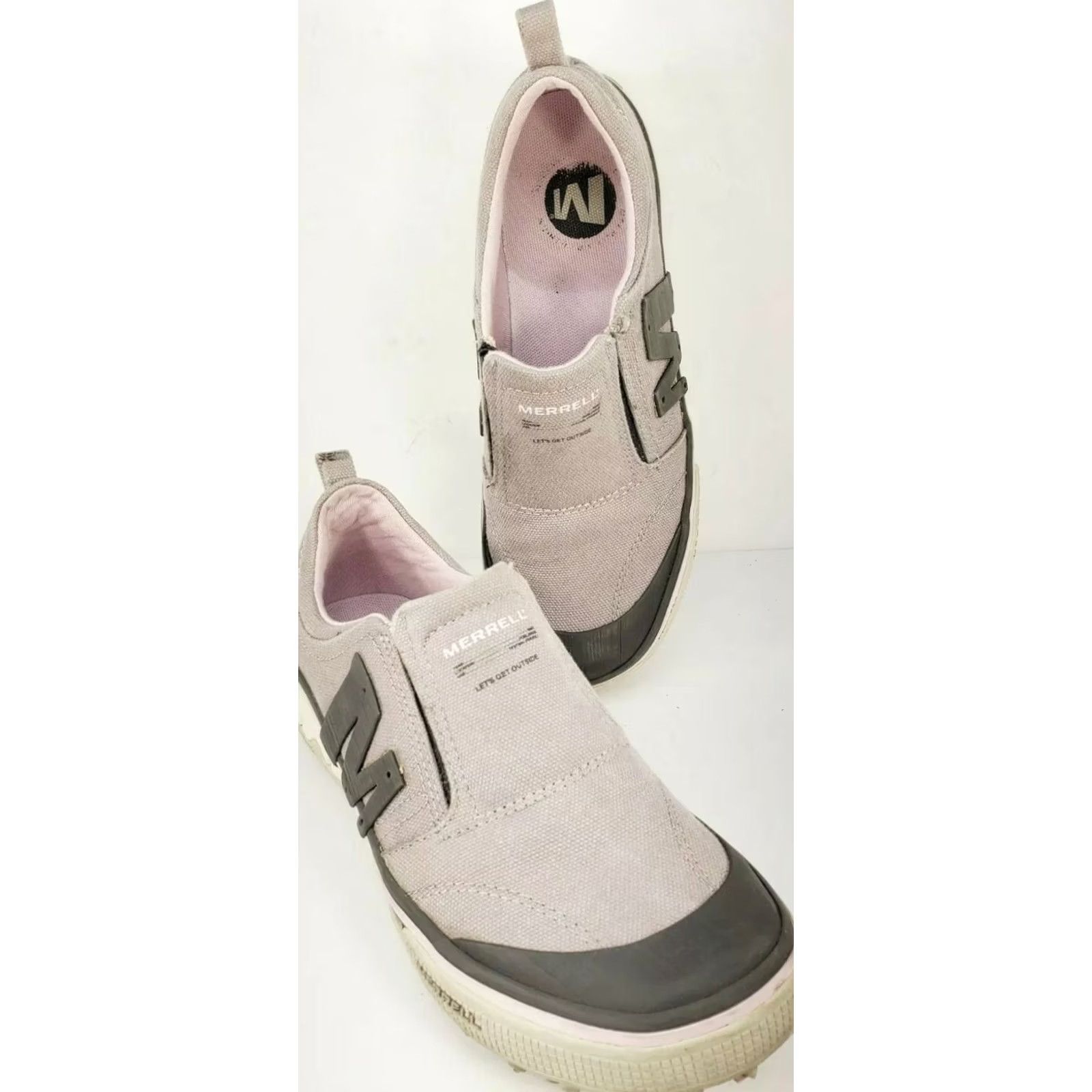 Merrell Merrell Opal Moc Gray Slip-on Sneaker Womens Size 7M Canvas Walking and Trail J75582 Size US 7 / IT 37 - 3 Thumbnail