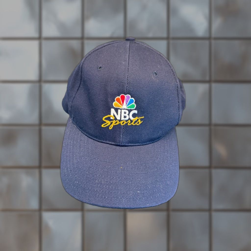 Nike VINTAGE Nike NBC SPORTS Hat One Size Blue Adjustable Twill Strapback Golf Mens Summer 90s Retro Sports Men Size ONE SIZE - 1 Thumbnail