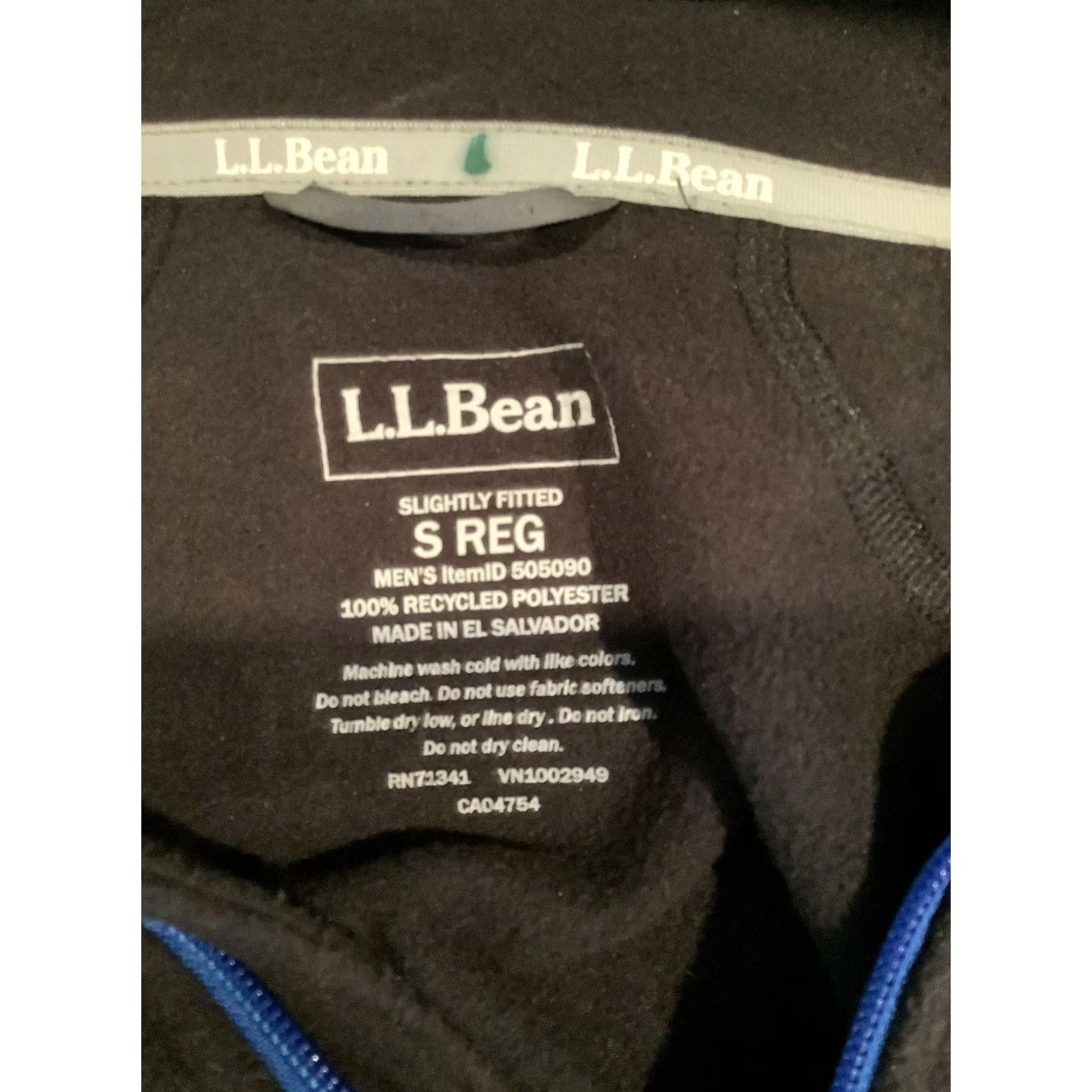 Vintage L.L.Bean Trail Fleece Full Zip Lightweight Jacket Black Pockets Men's Size S Size US S / EU 44-46 / 1 - 5 Thumbnail