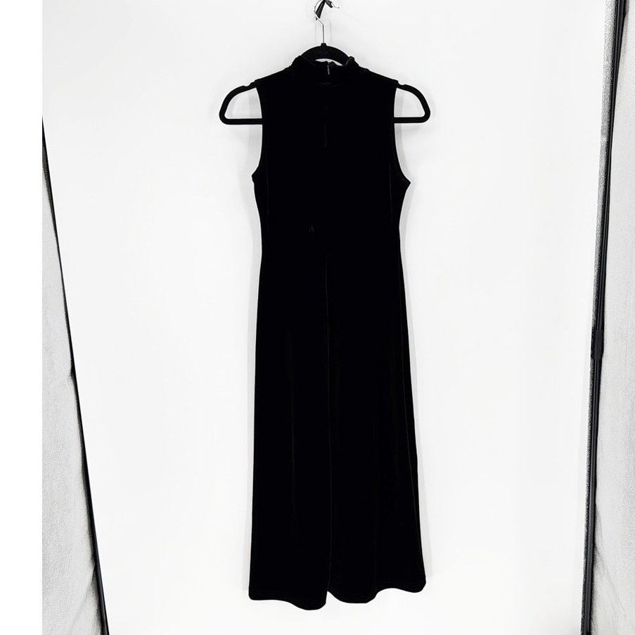 Vintage Vintage Ronni Nicole chocolate brown velvet maxi Dress sz S Size S / US 4 / IT 40 - 1 Thumbnail