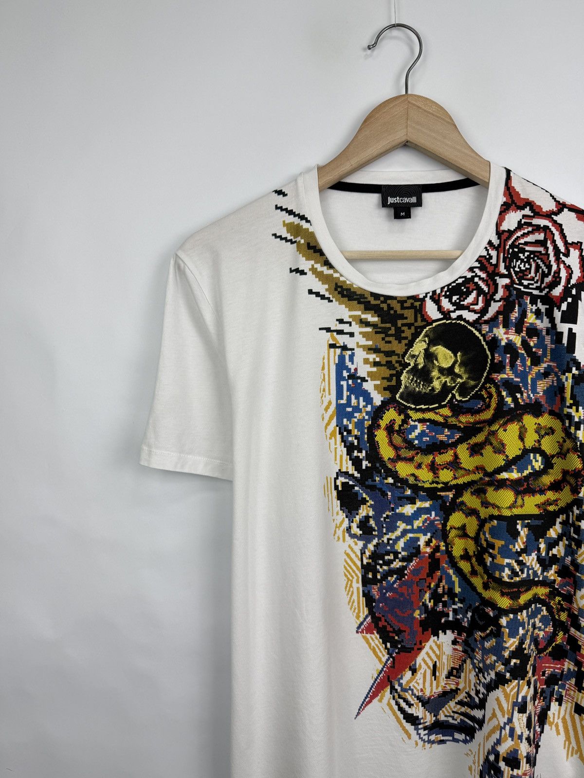 Just Cavalli 🇮🇹💀 Just Cavalli Art Asymmetrical Tiger Skull Snake T-Shirt Size US M / EU 48-50 / 2 - 4 Thumbnail