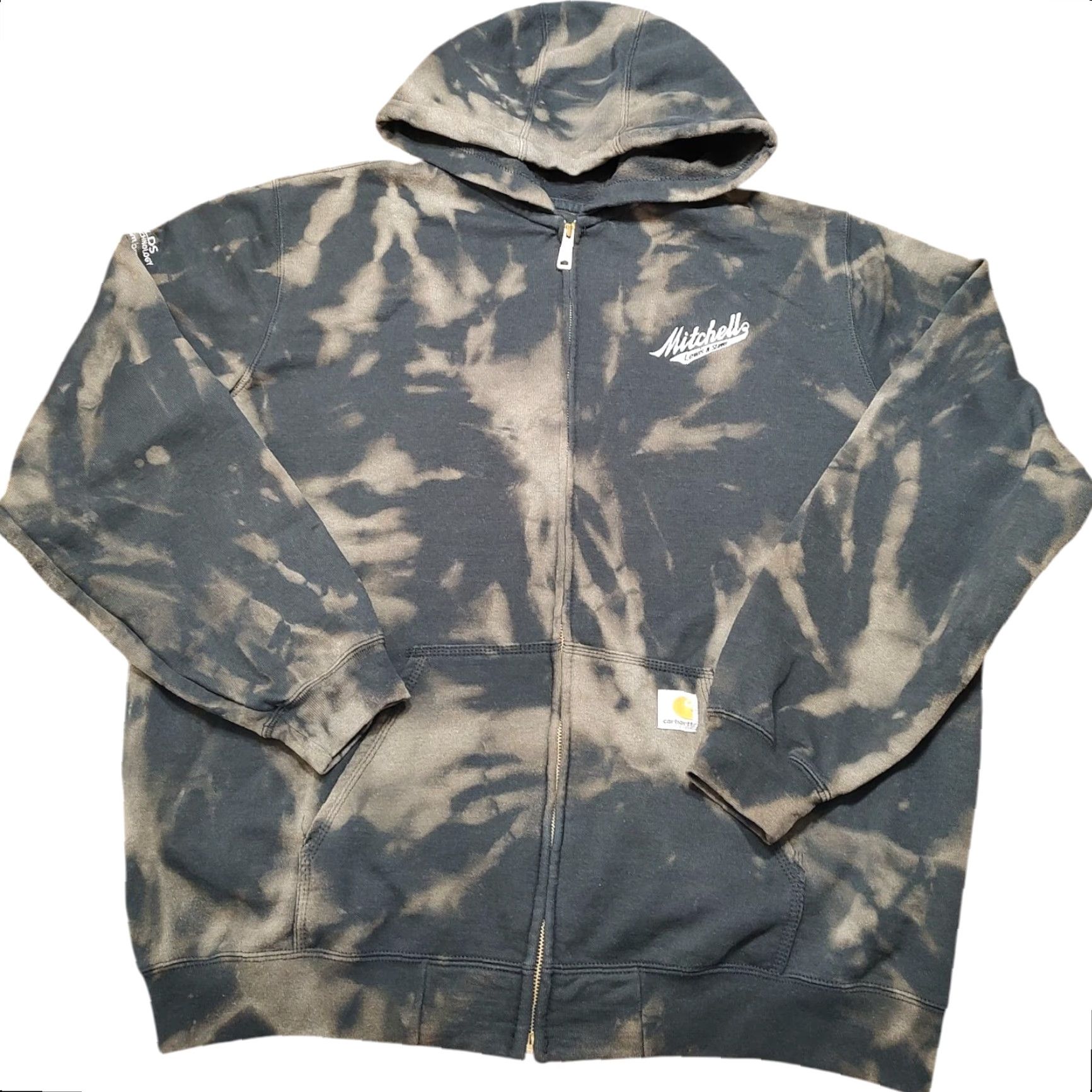 Carhartt Carhartt Hoodie Full Zip Mens XL Black Tie Dye Acid Wash Sweatshirt Regular Fit Size US XL / EU 56 / 4 - 2 Thumbnail