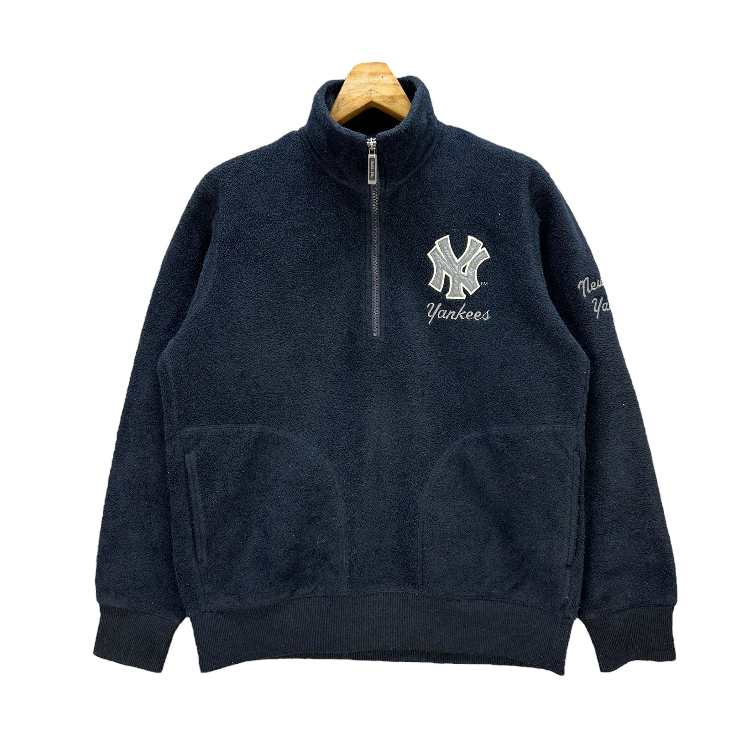 New York Yankees MLB New York Yankees Half Zip Fleece Sweatshirt #A4-0081 Size US XL / EU 56 / 4 - 1 Thumbnail