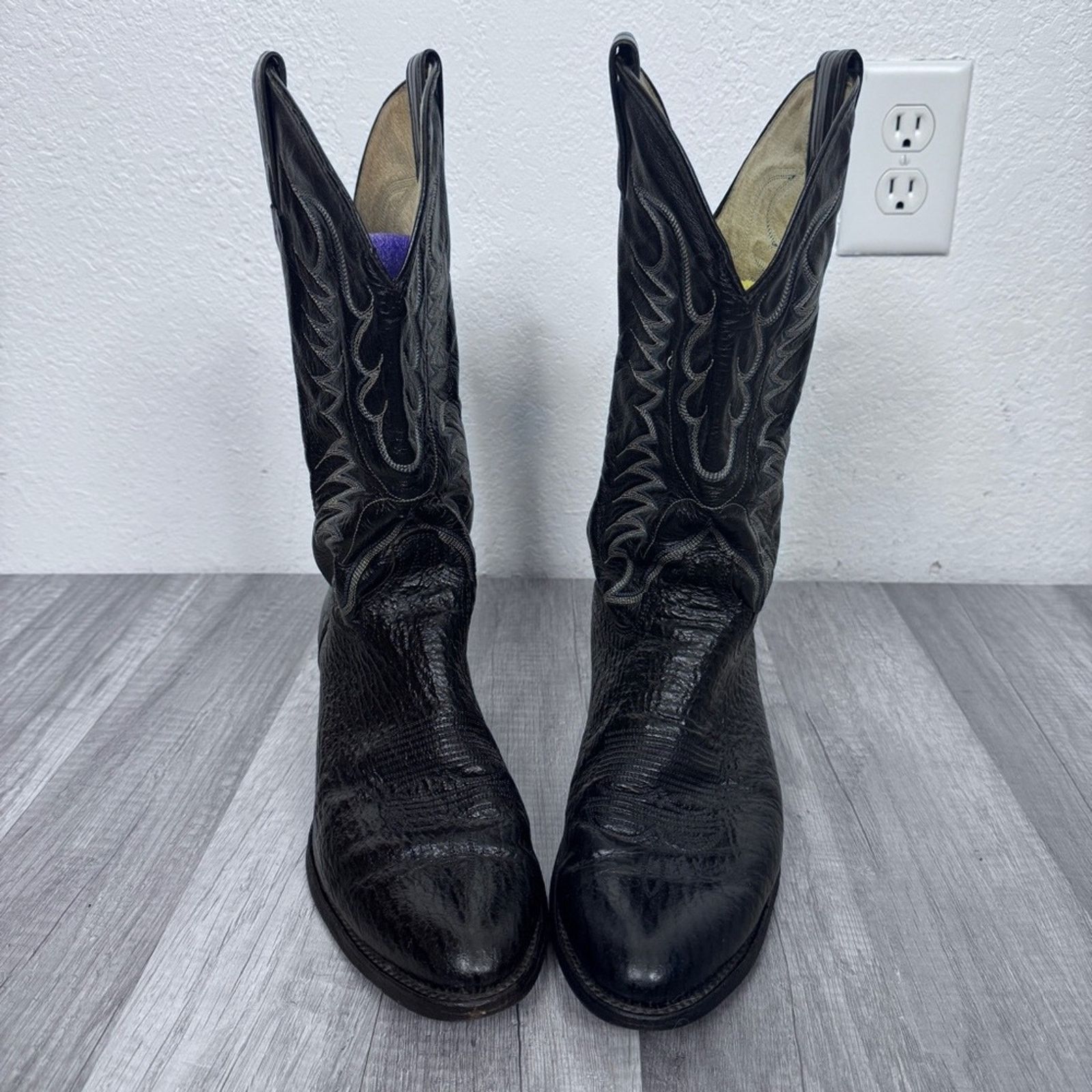Vintage Vintage Abilene Bullhide Black Leather Cowboy Boots Men’s 11 Size US 11 / IT 41 - 8 Thumbnail