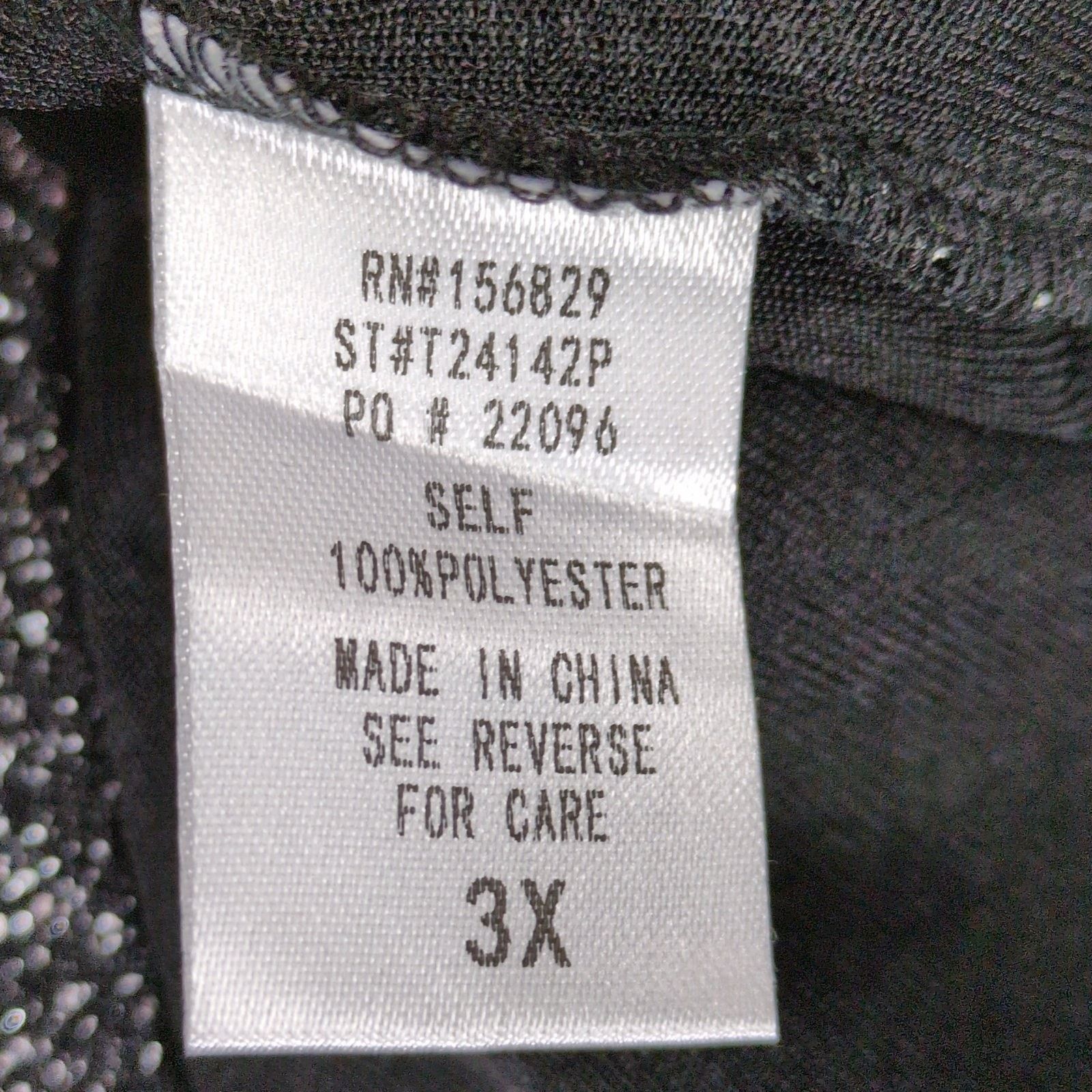 Other White Birch Women's 3X Black Metallic Silver Button Up Shirt Size 3XL / US 20-22 - 5 Thumbnail