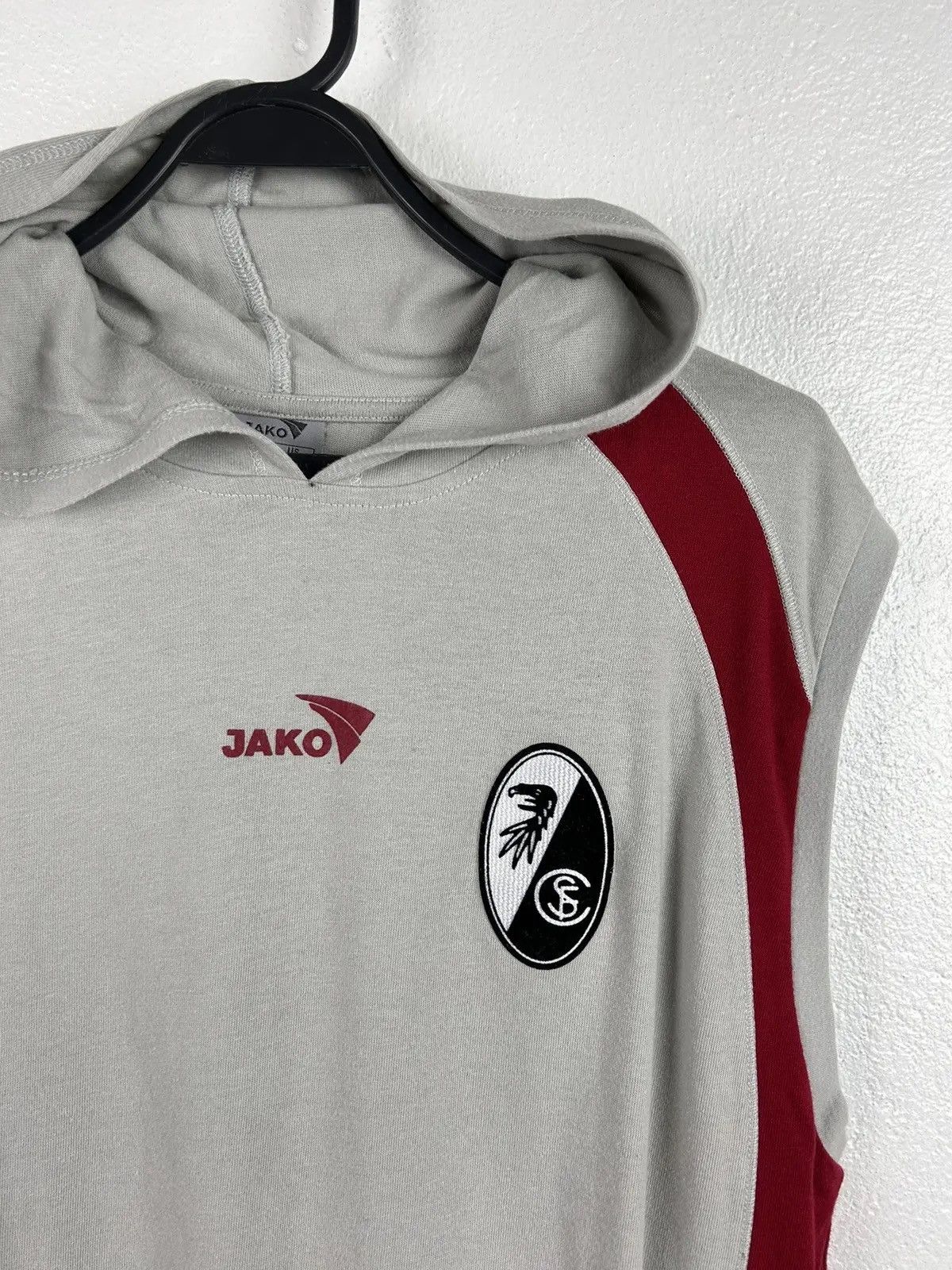 Vintage 00s Vintage Jako x SC Freiburg Hooded Cotton Vest Size US M / EU 48-50 / 2 - 2 Thumbnail