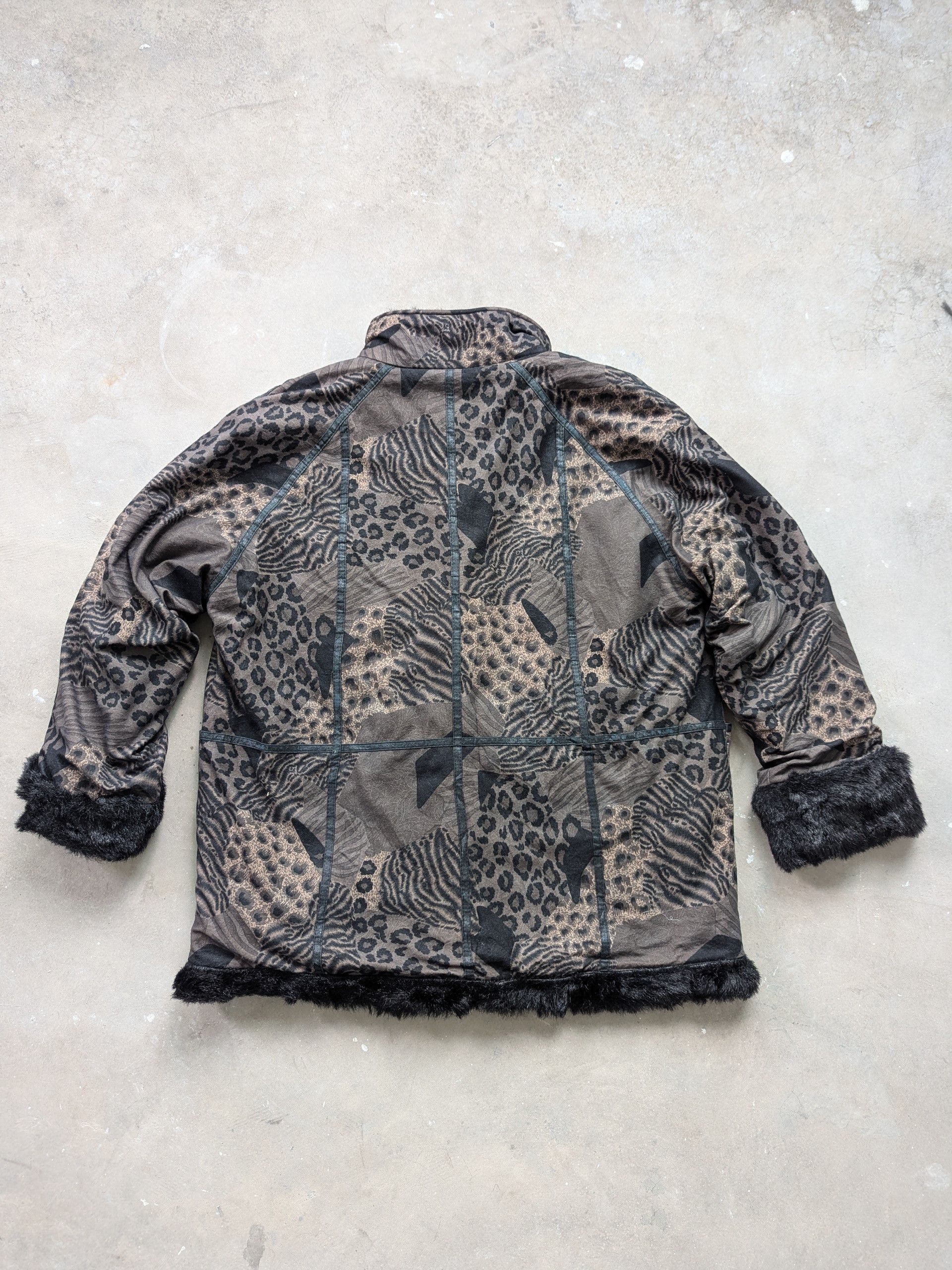 Japanese Brand × Le Grande Bleu (L.G.B.) × Vintage Vintage 90s Faux Fur Jacket Leopard Printed Size XL / US 12-14 / IT 48-50 - 15 Thumbnail