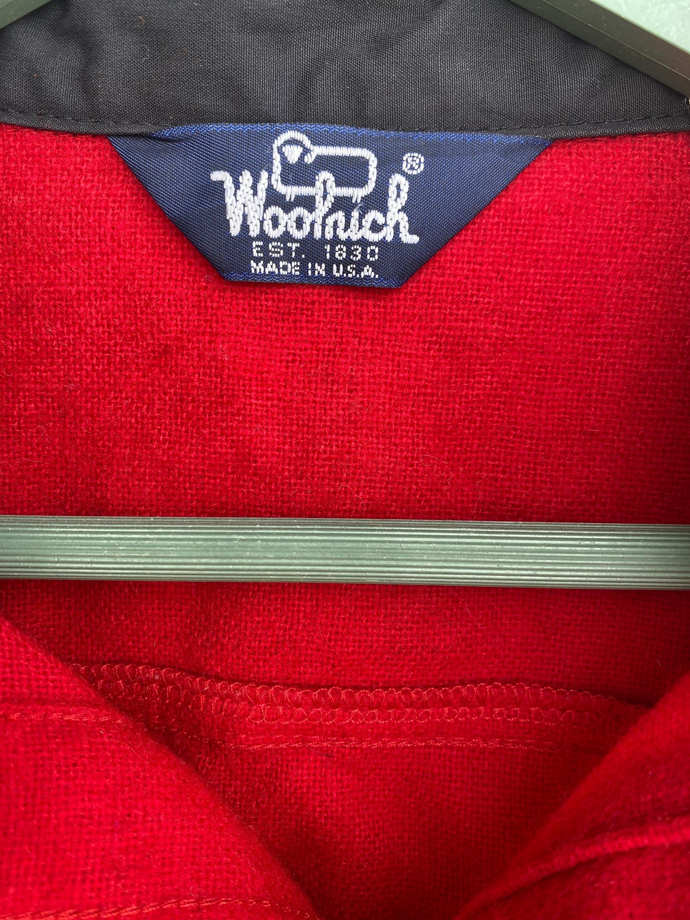 Vintage × Woolrich Woolen Mills Vtg 70s Woolrich leather part single pocket work shirts Size US L / EU 52-54 / 3 - 4 Thumbnail
