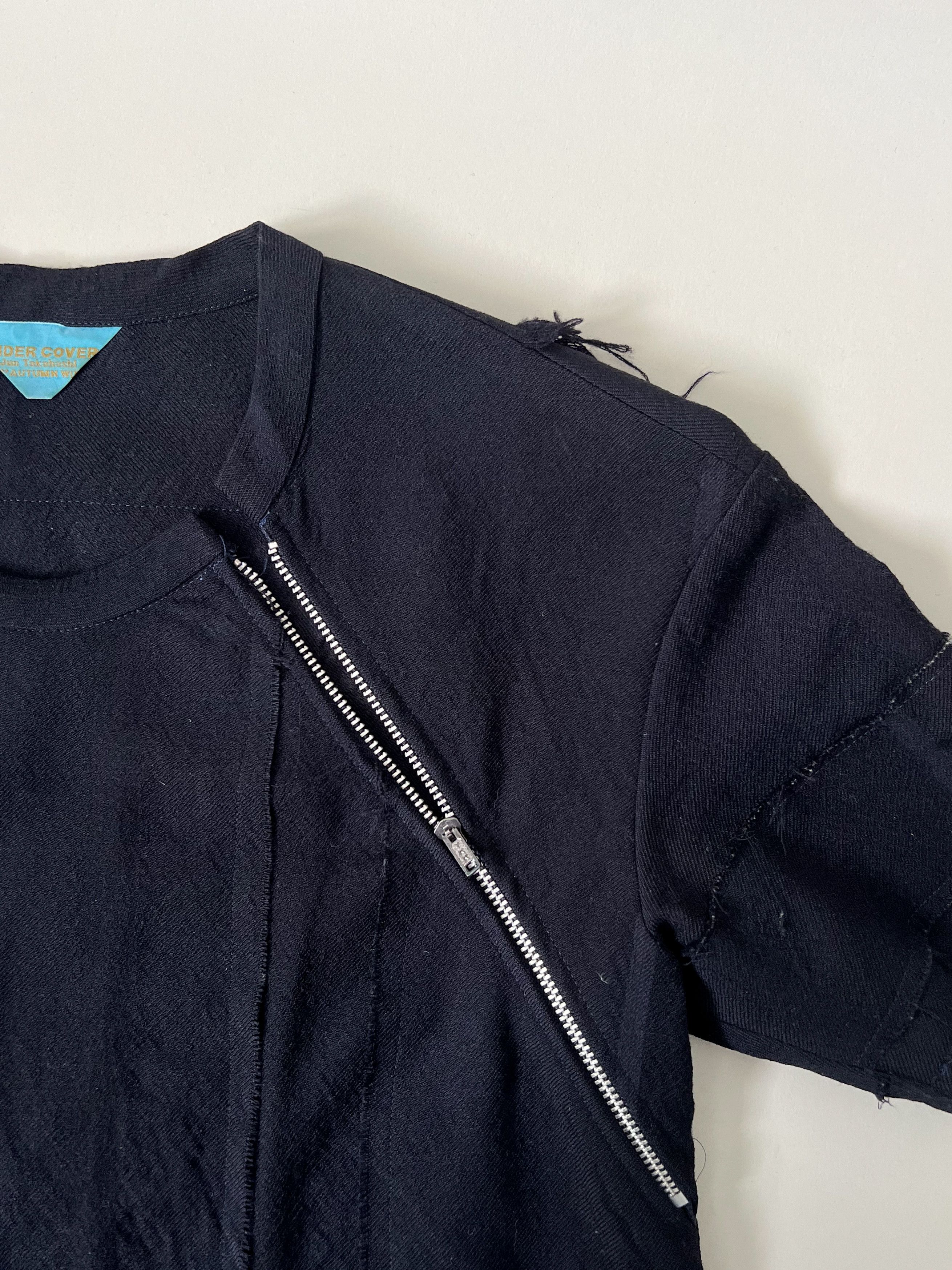 Undercover AW1997 ‘LEAF’ Navy Runway Wool Patchwork Top Size M / US 6-8 / IT 42-44 - 5 Thumbnail