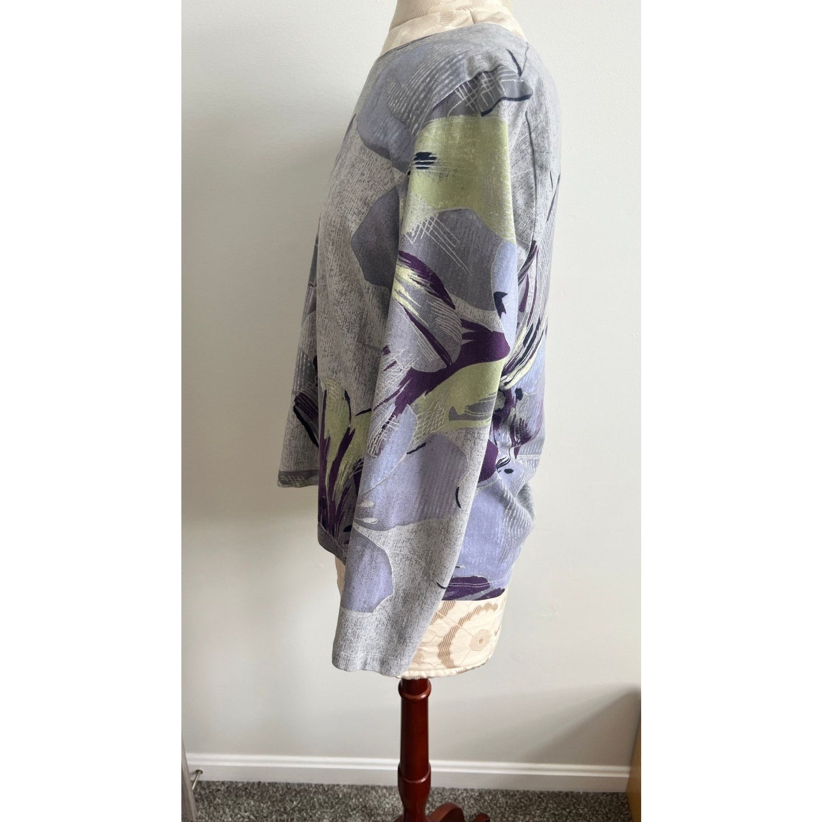 Chicos Chico's Women’s Long Sleeve Cotton Blend Blouse SZ 2 (US L) Size L / US 10 / IT 46 - 3 Thumbnail