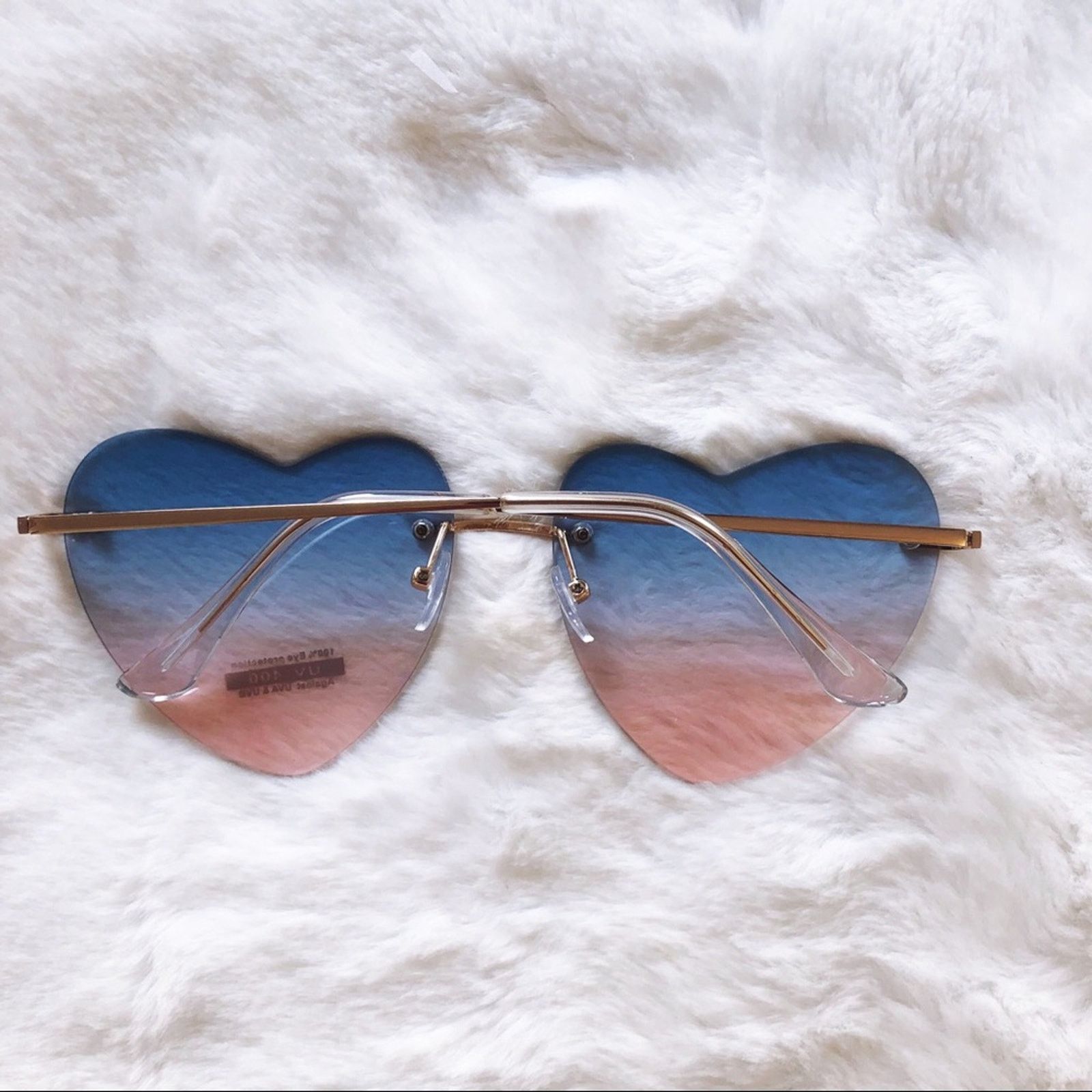 Other Miley Blue & Pink Gradient Heart Sunglasses Size ONE SIZE - 10 Thumbnail