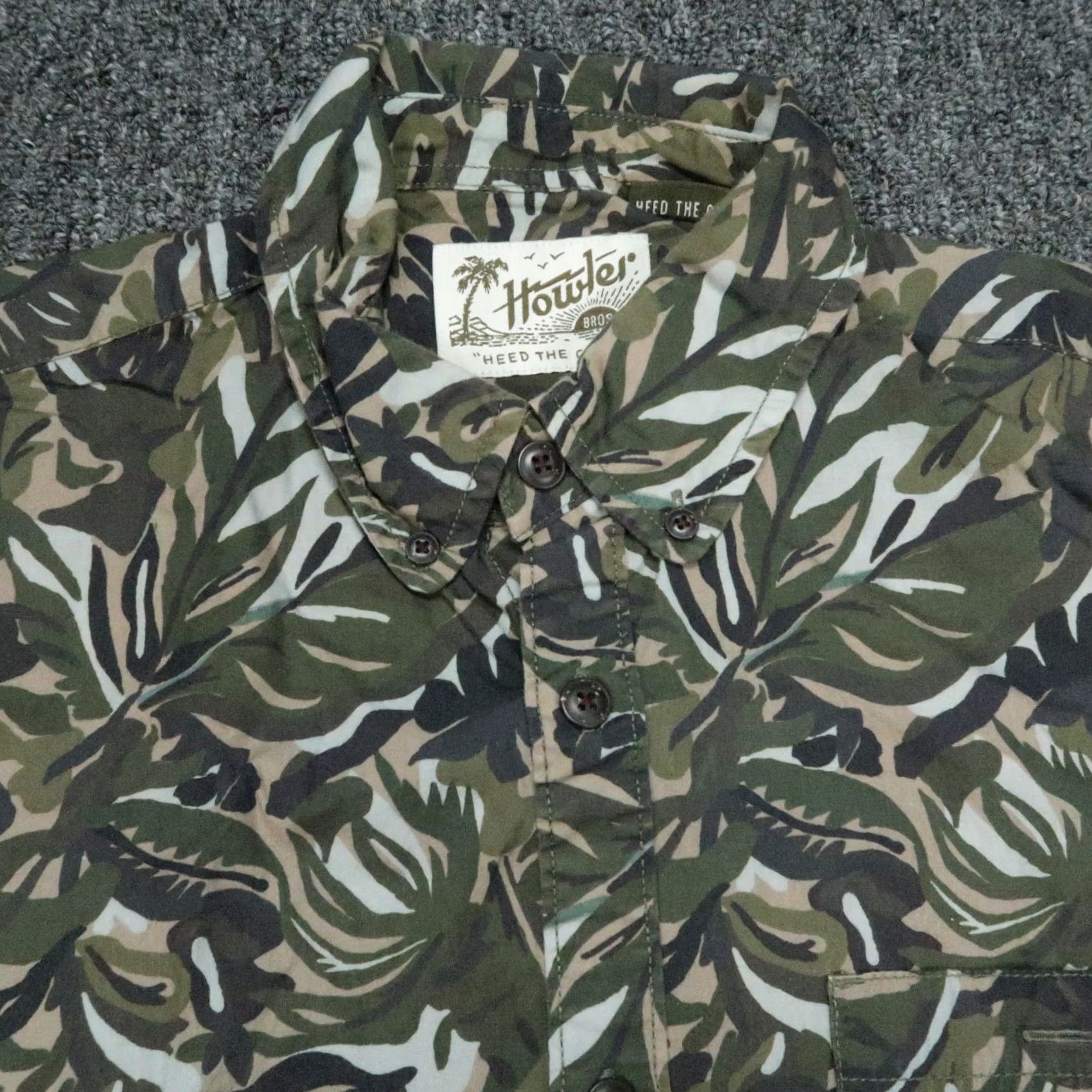 Howler Brothers Howler Brothers Shirt Mens Medium Green Floral Tropical Safari Button Up Size US M / EU 48-50 / 2 - 2 Thumbnail