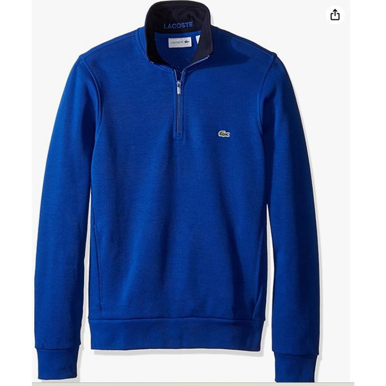Lacoste Men's Half Zip Lightweight Interlock Sweatshirt 4XL