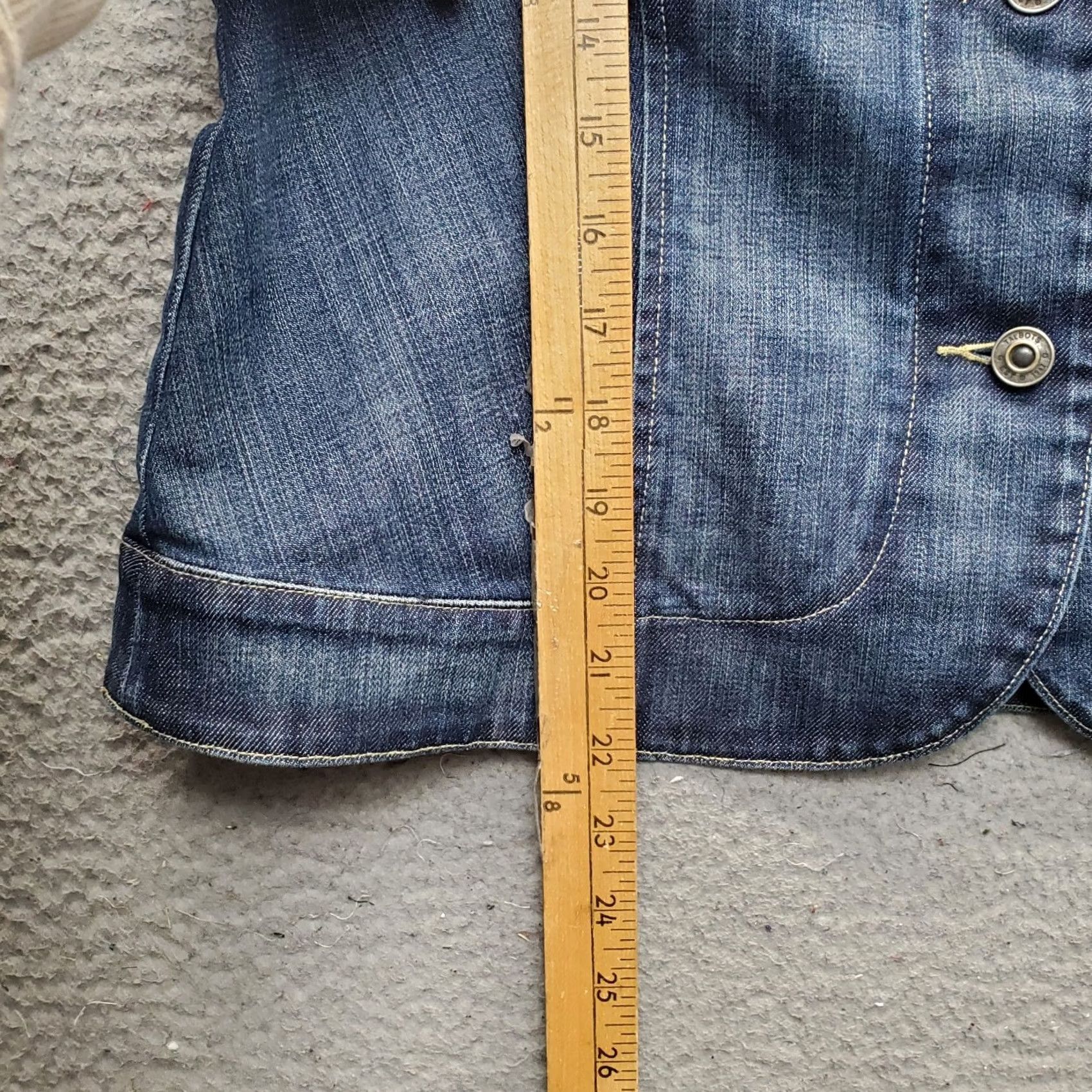 Talbots Talbots Blazer Jacket Denim Stretch Notch Lapel Button Front Womens 14 Blue Casual Office Size XL / US 12-14 / IT 48-50 - 3 Thumbnail