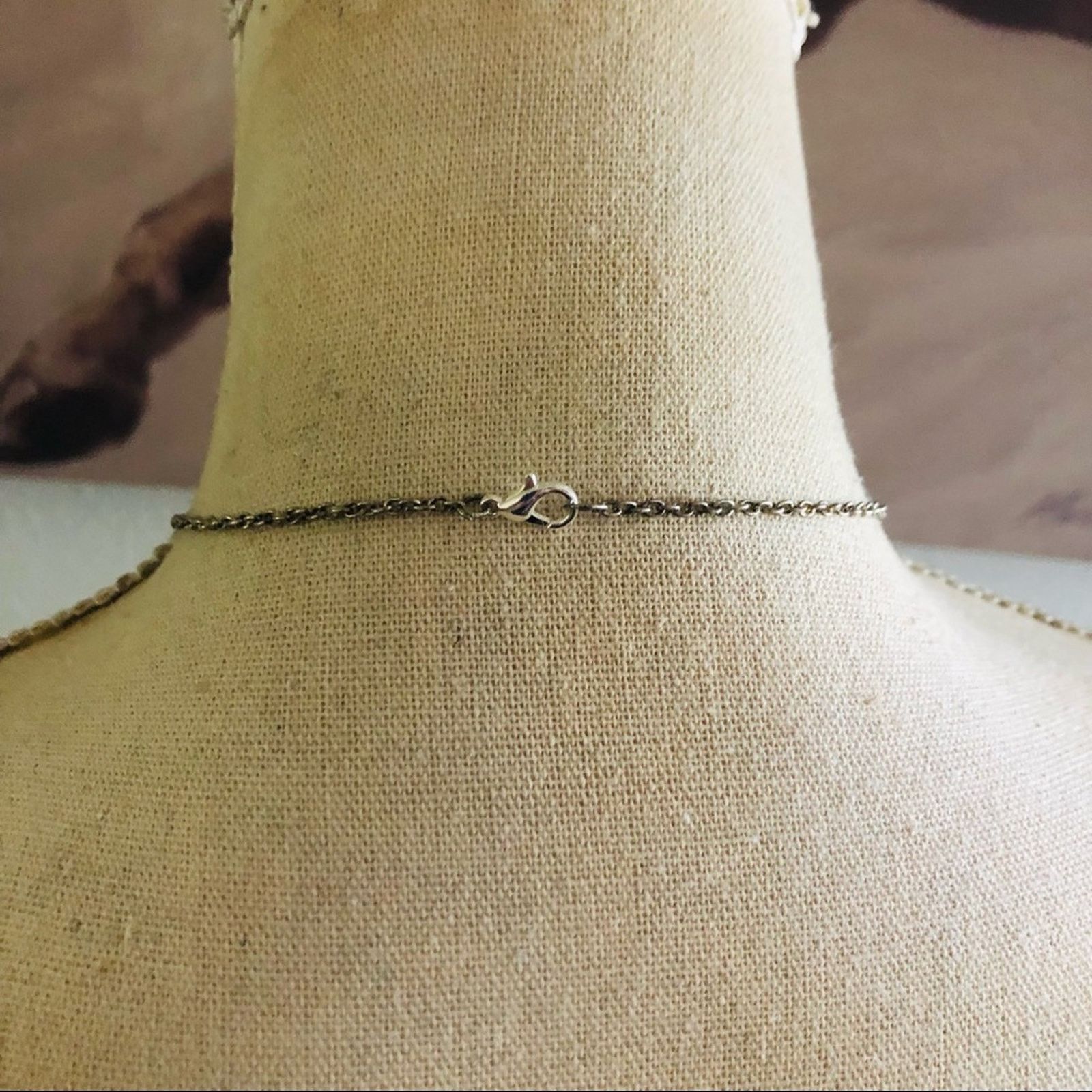 Jewelry Antique silver tone light yellow stone ladies shoe necklace Size ONE SIZE - 6 Thumbnail