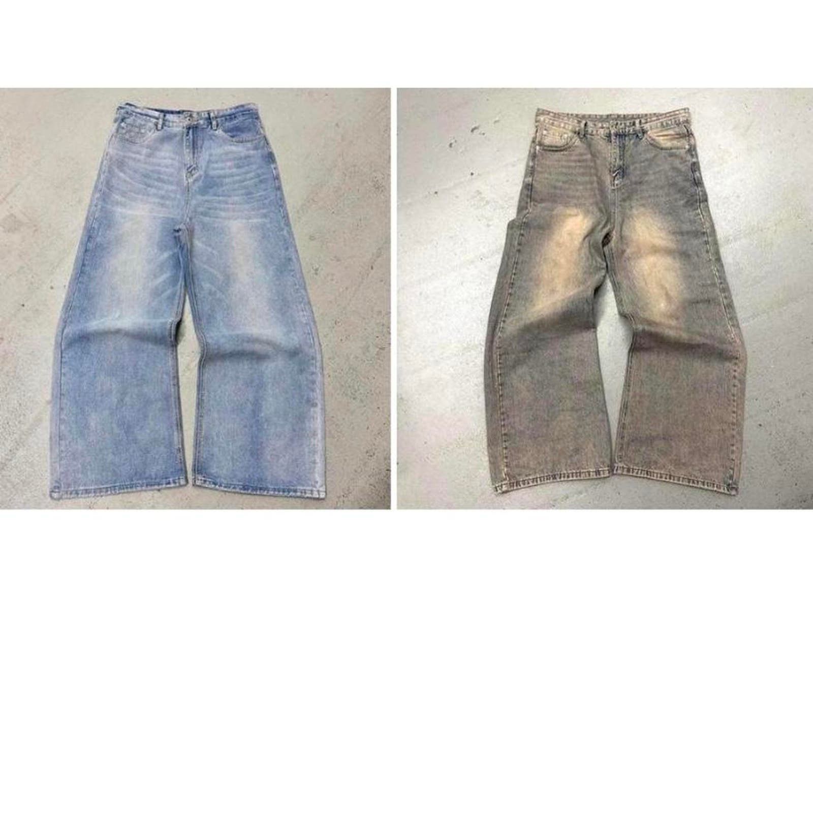 Image of Vintage Baggy Y2K Urban Wide Leg Skater Jeans Bundle Size 34 in Blue, Men's