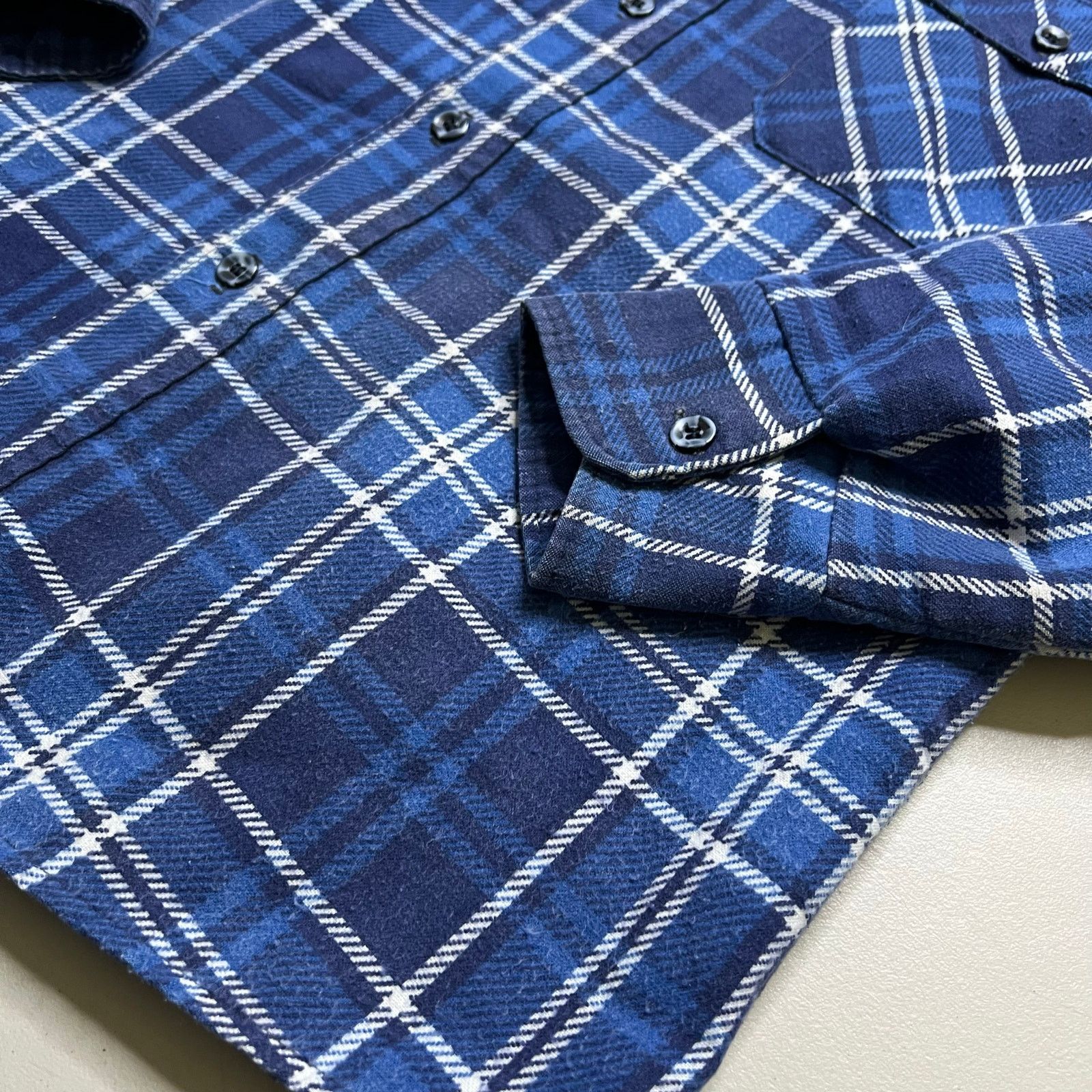 Fieldmaster Vintage Fieldmaster Blue Plaid Quilted Lined Flannel Medium Size US M / EU 48-50 / 2 - 9 Thumbnail
